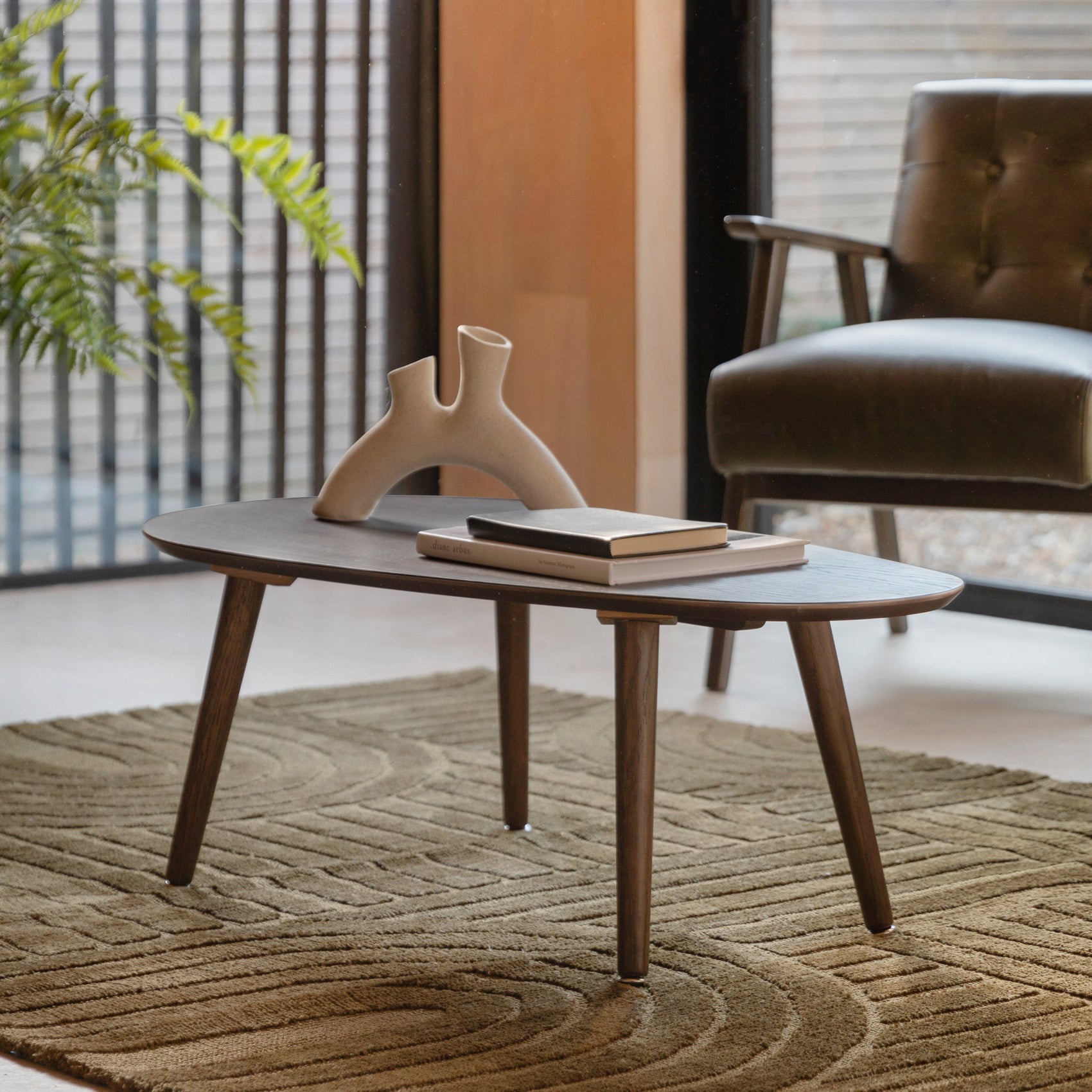 Laceby Smoked Brown Oak Wood Coffee Table