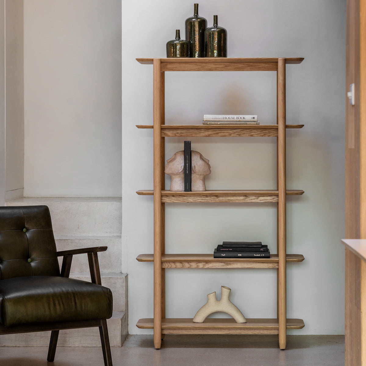 Laceby Natural Oak Wood Display Unit