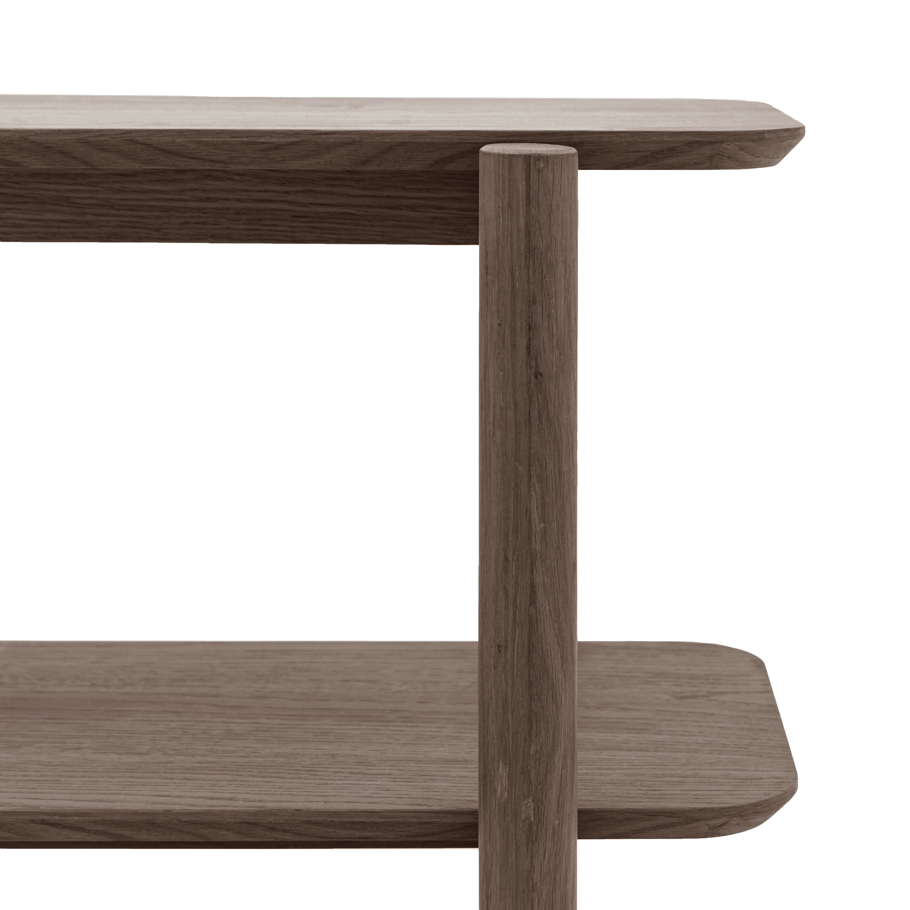 Hatfield Smoked Brown Oak Wood Display Unit Low