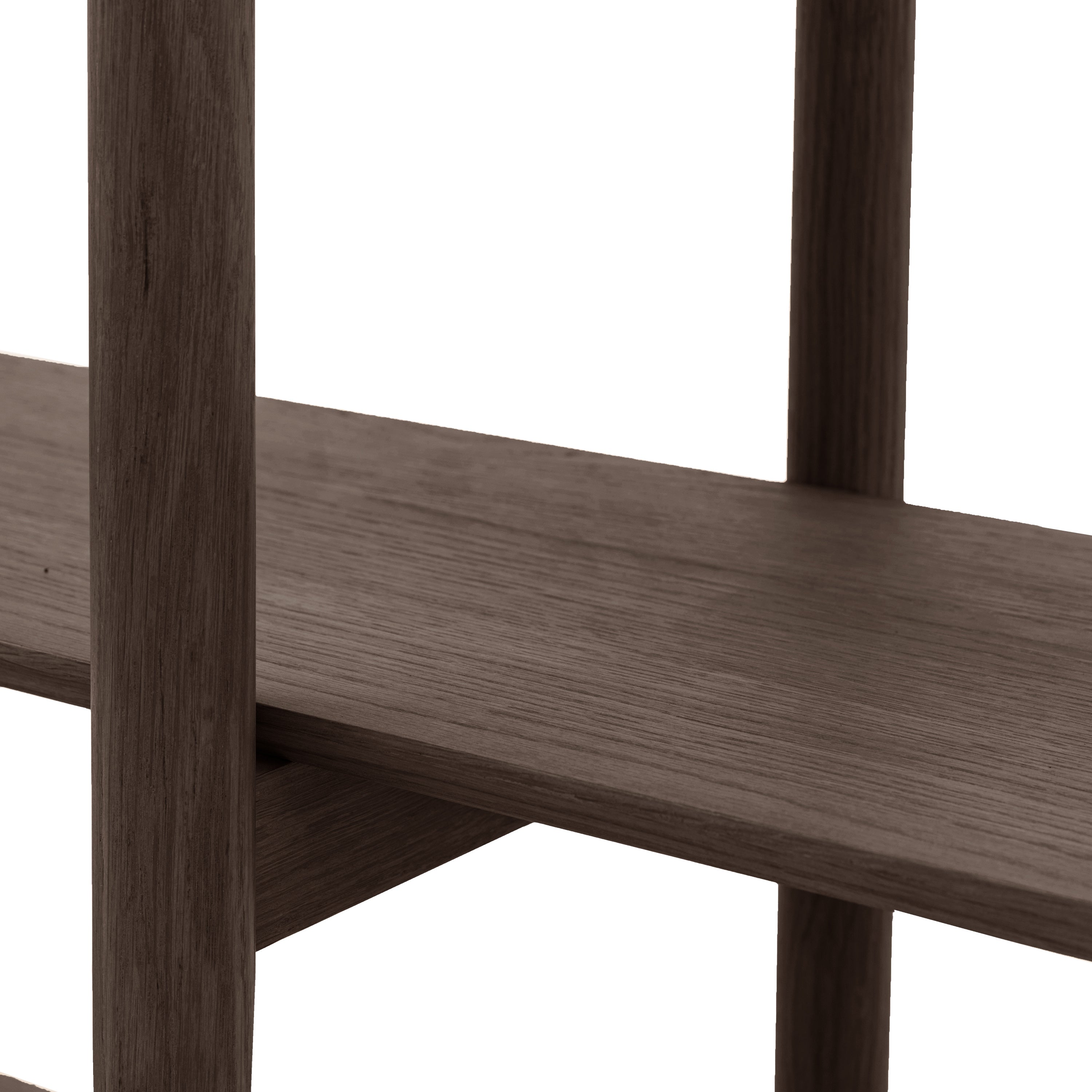 Hatfield Smoked Brown Oak Wood Display Unit Low