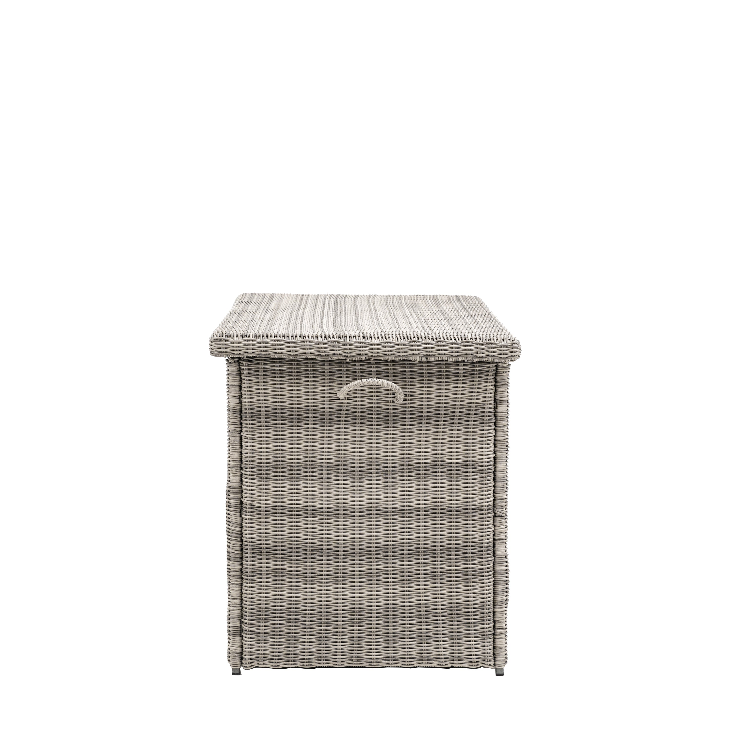 Calcott Salt Spray Grey Rattan Outdoor Storage Box