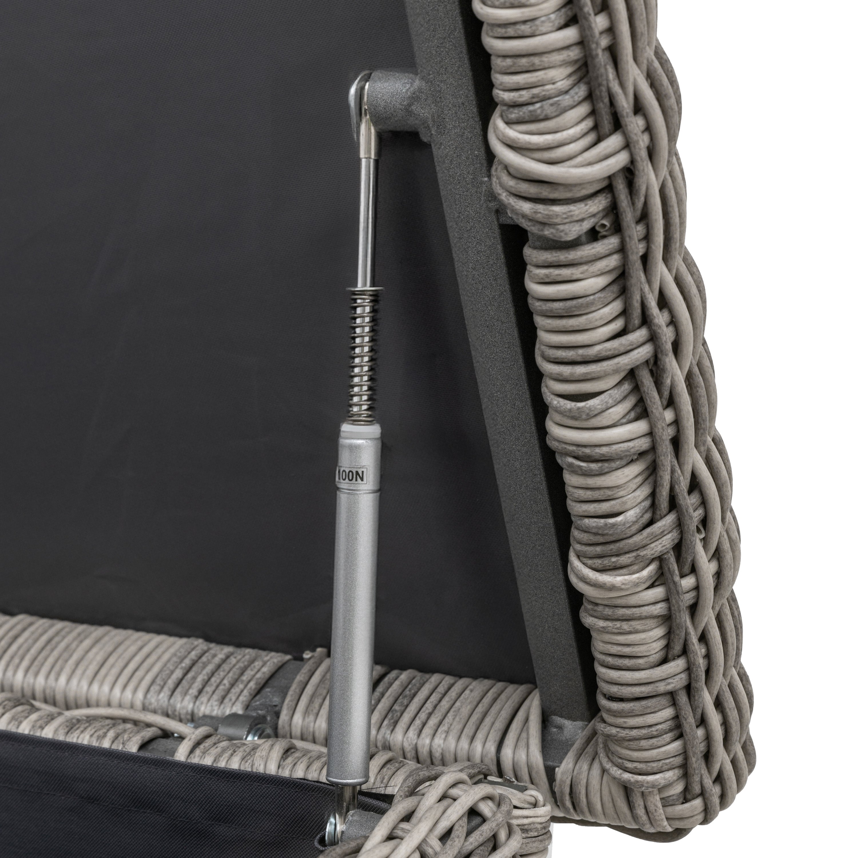 Calcott Salt Spray Grey Rattan Outdoor Storage Box