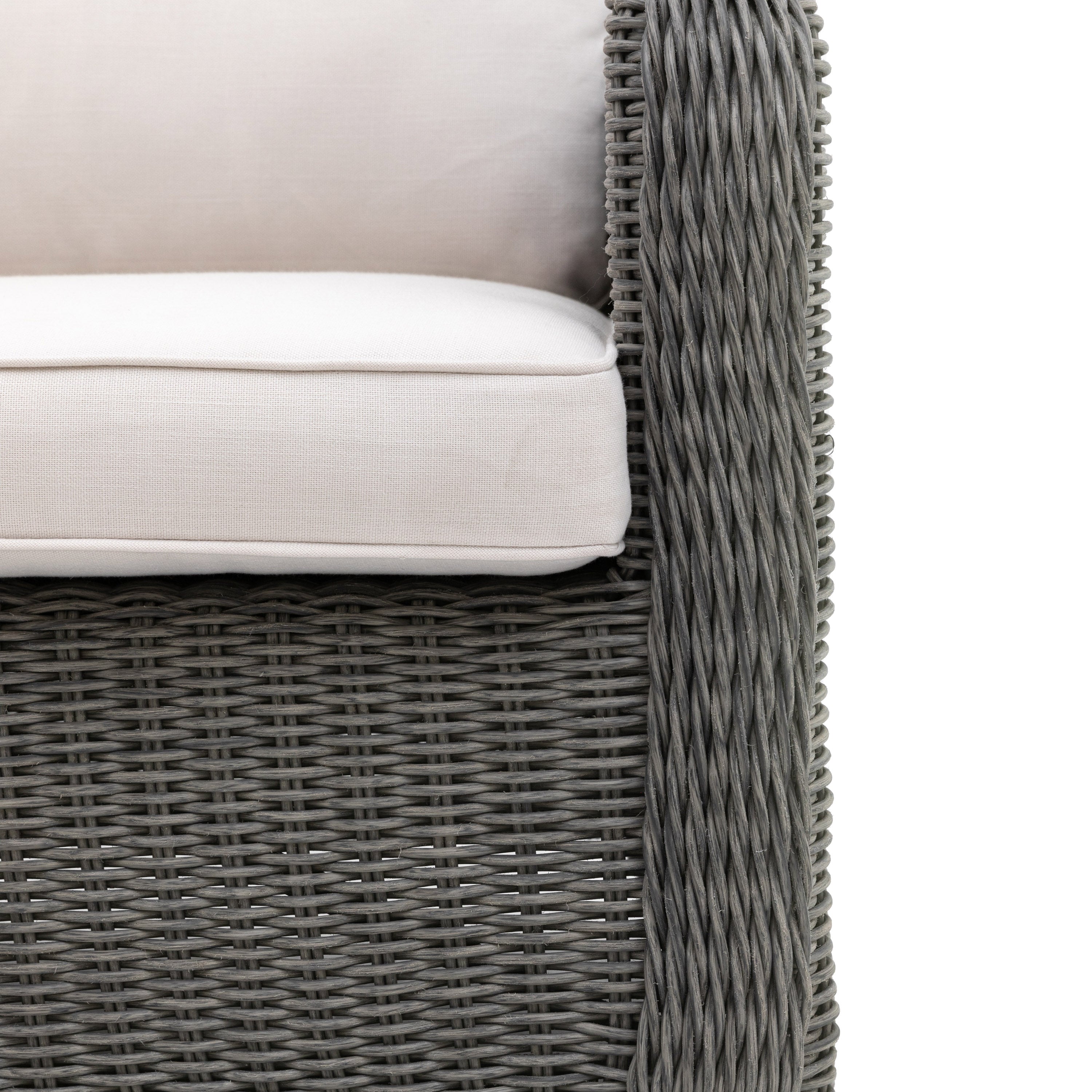 Roswell Dark Grey Rattan Outdoor Corner Lounge Set