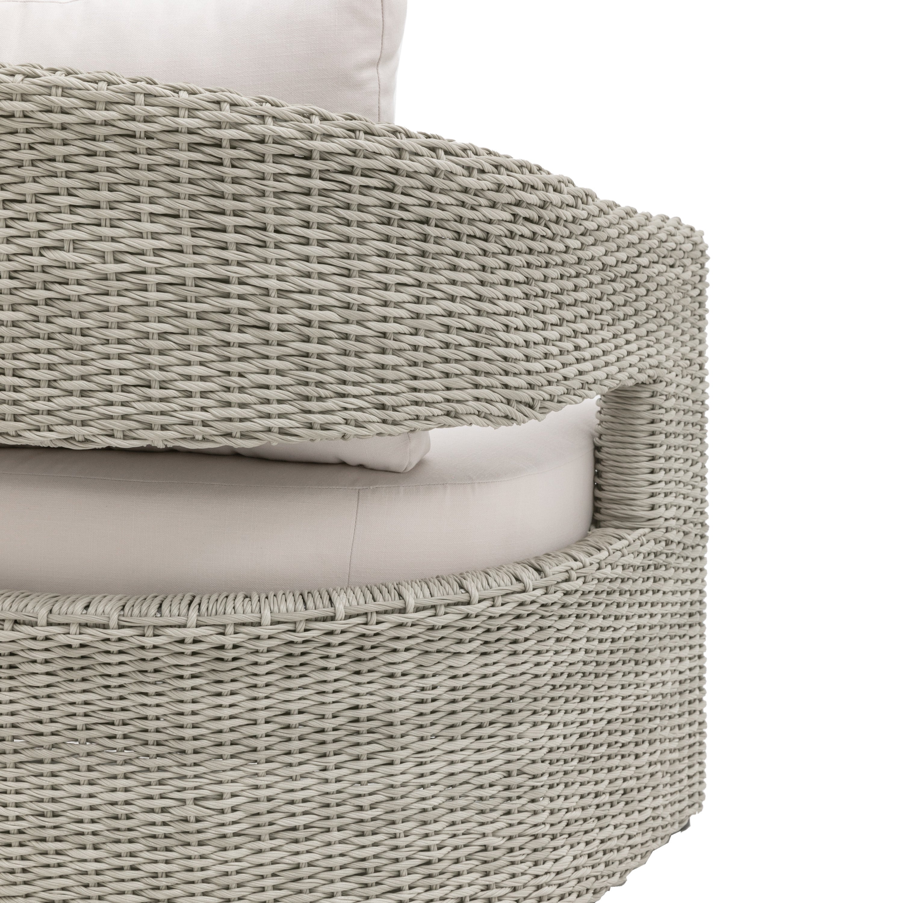 Florence Neutral Rattan Sofa | 3 Seater