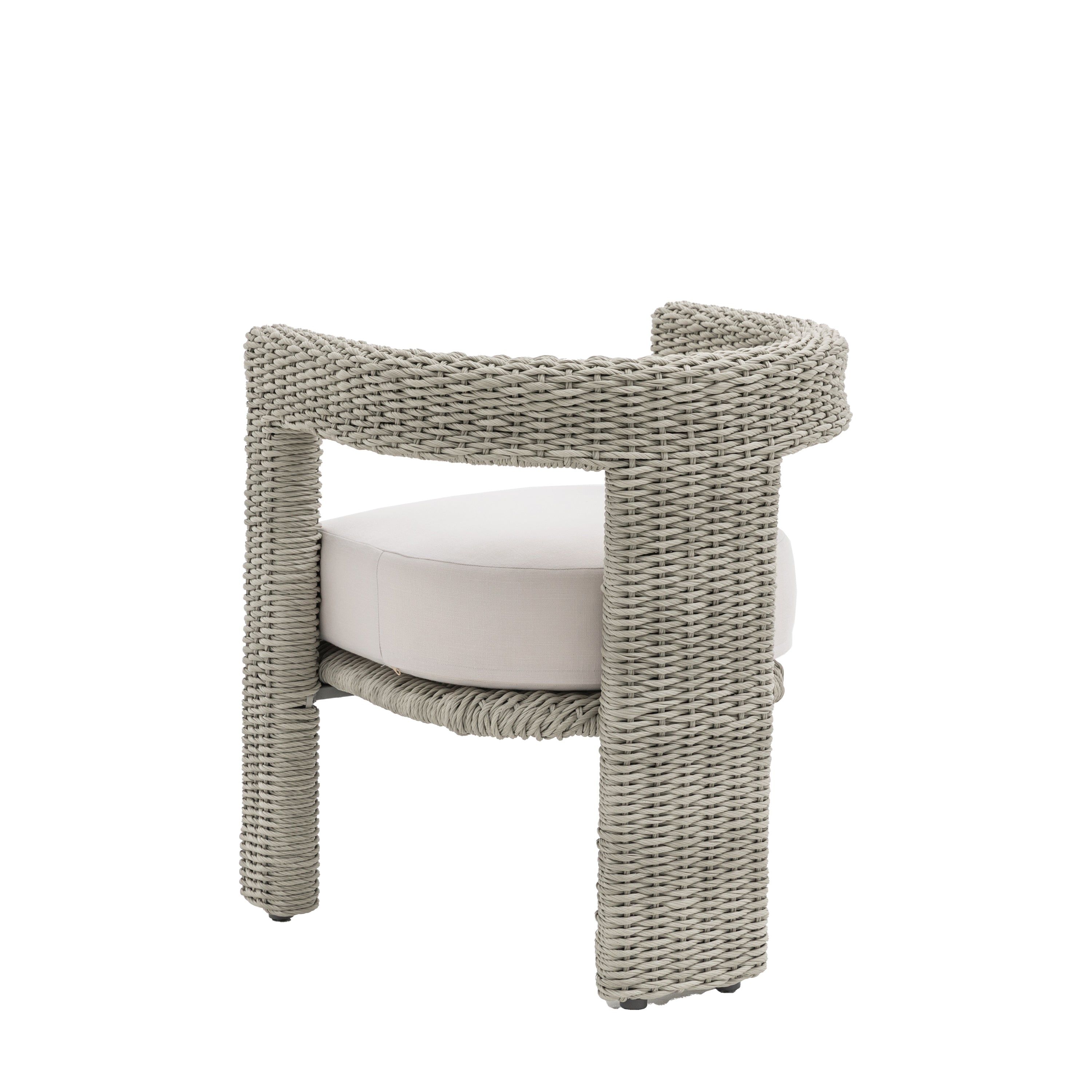 Set of 2 Florence Grey Rattan Dining Chair