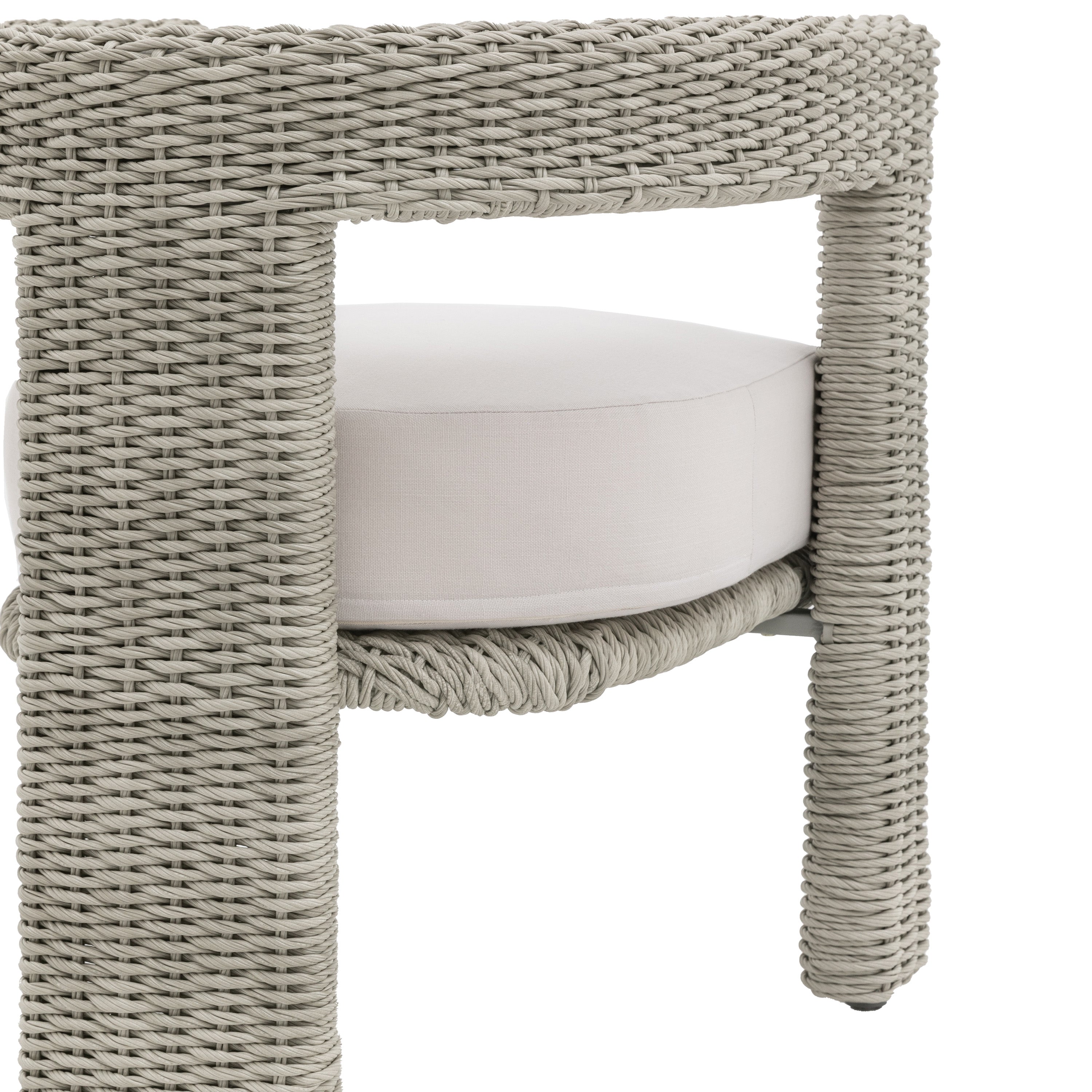 Set of 2 Florence Grey Rattan Dining Chair