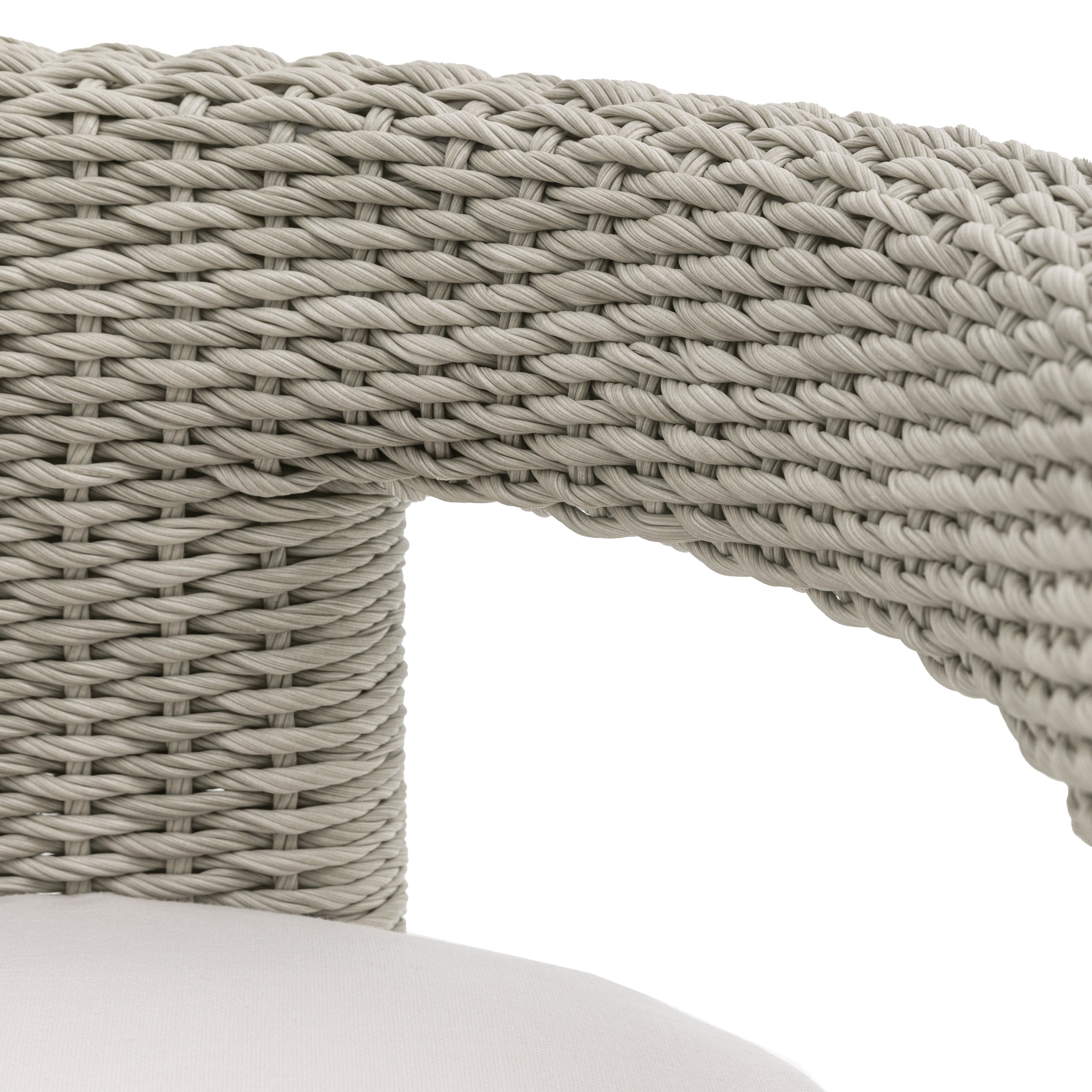 Set of 2 Florence Grey Rattan Dining Chair