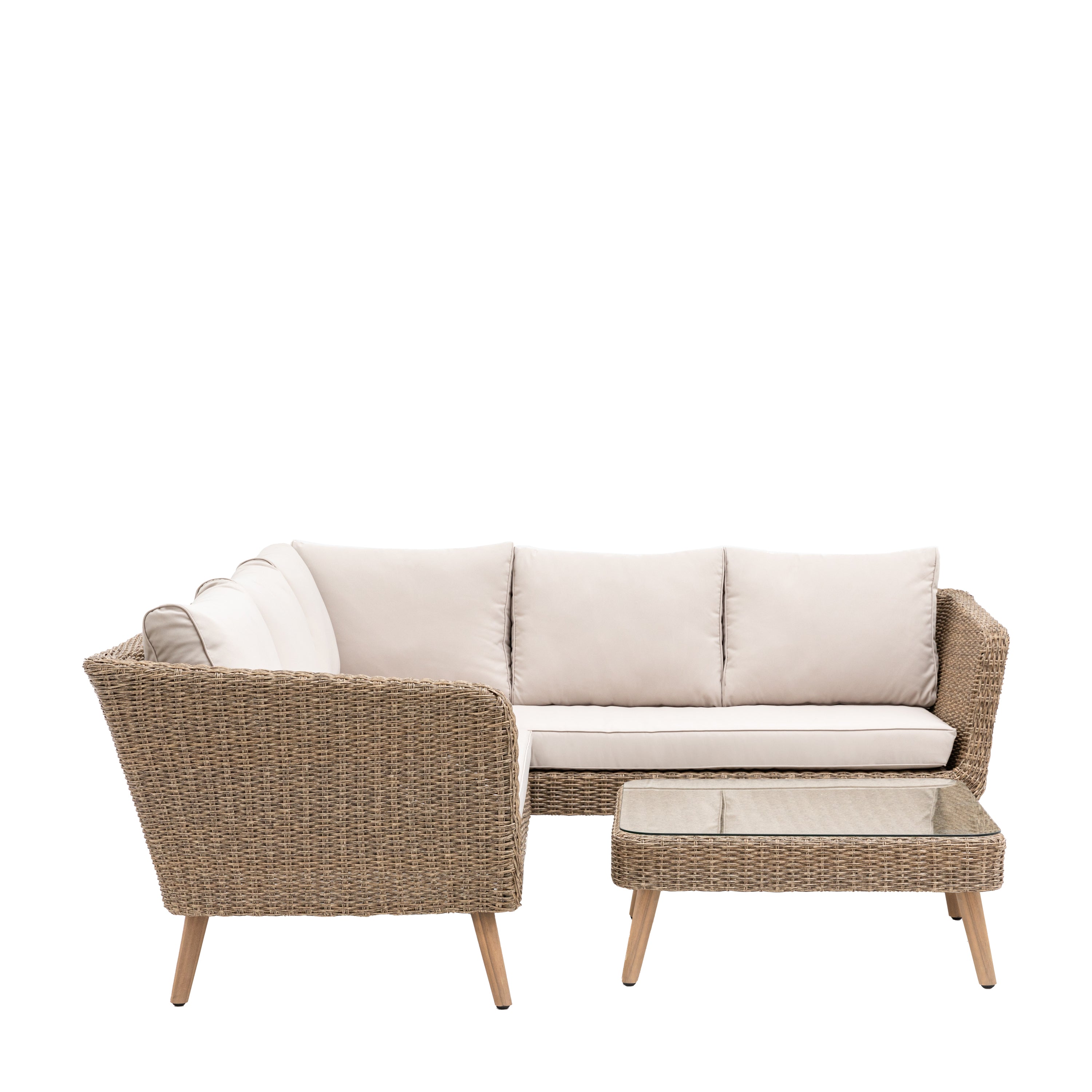 Punta Neutral Rattan Outdoor Corner Lounge Set
