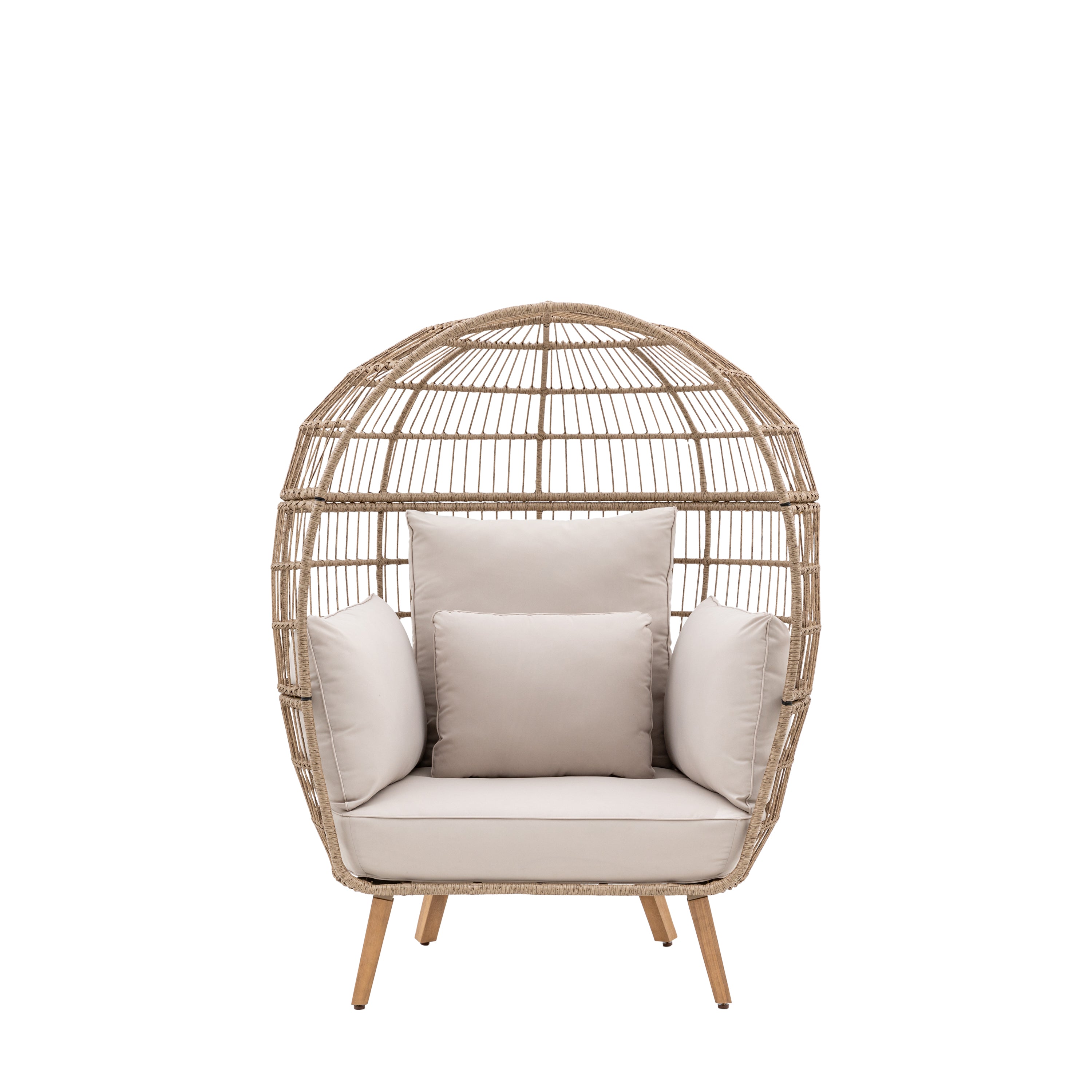 Punta Neutral Wicker Egg Chair