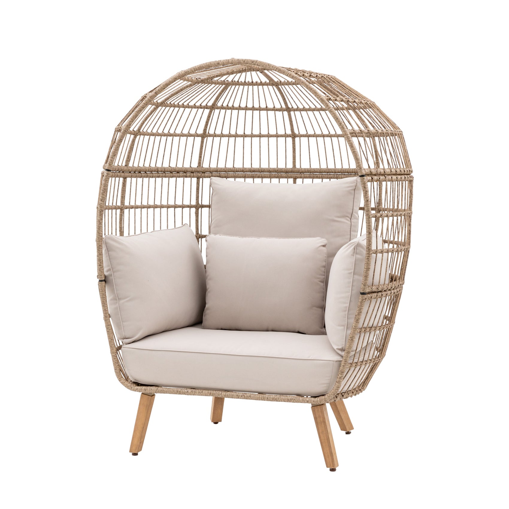 Punta Neutral Wicker Egg Chair