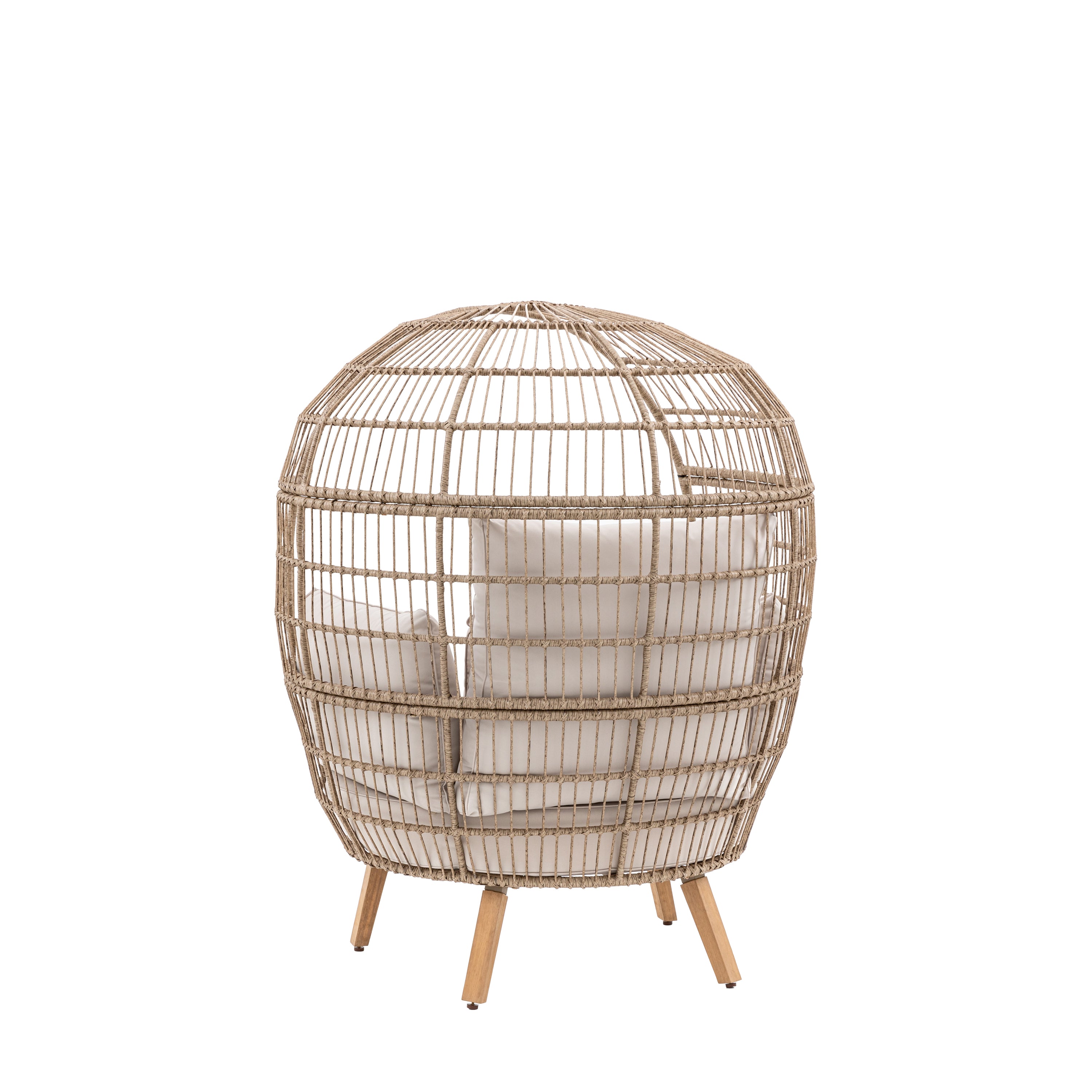 Punta Neutral Wicker Egg Chair