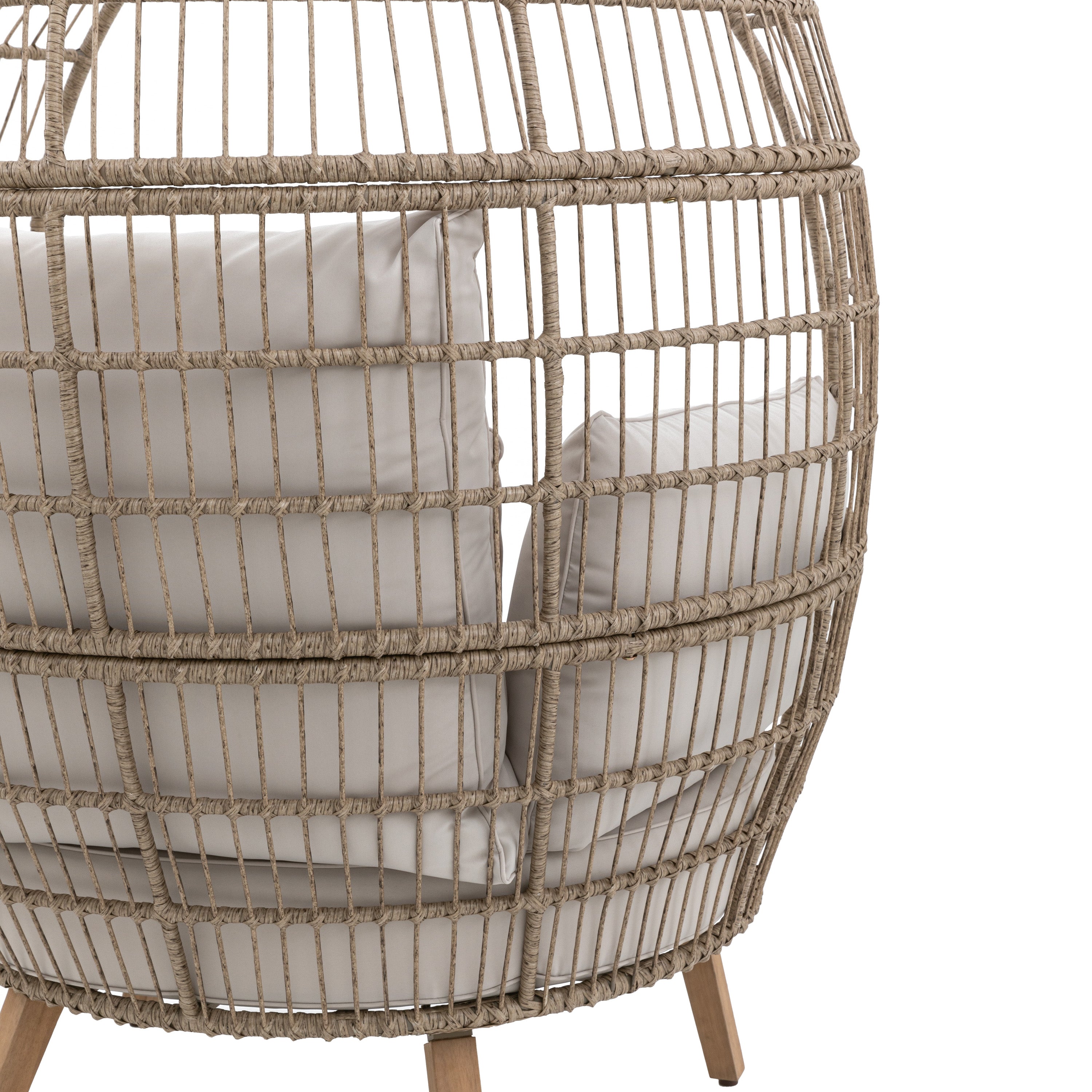 Punta Neutral Wicker Egg Chair