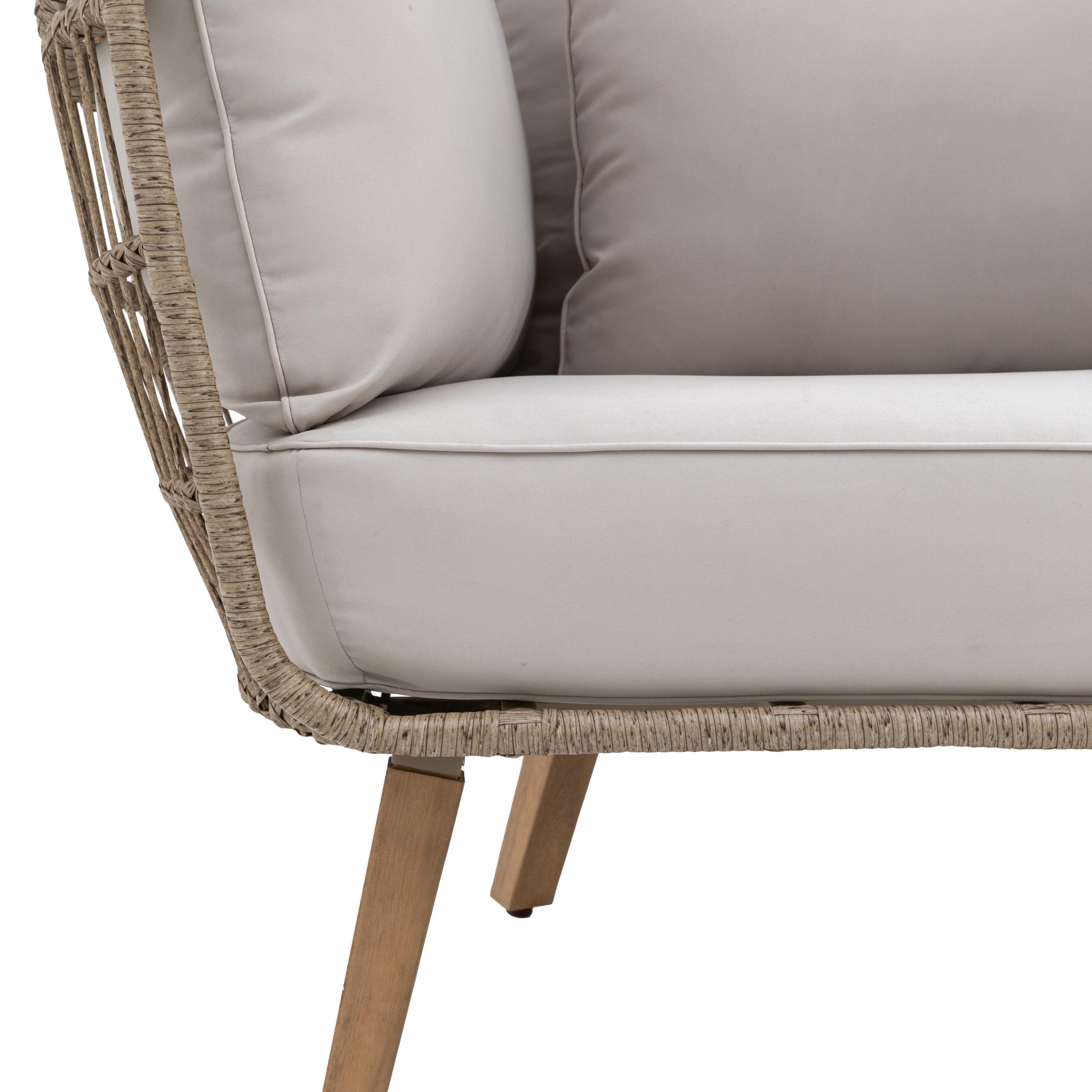 Punta Neutral Wicker Egg Chair