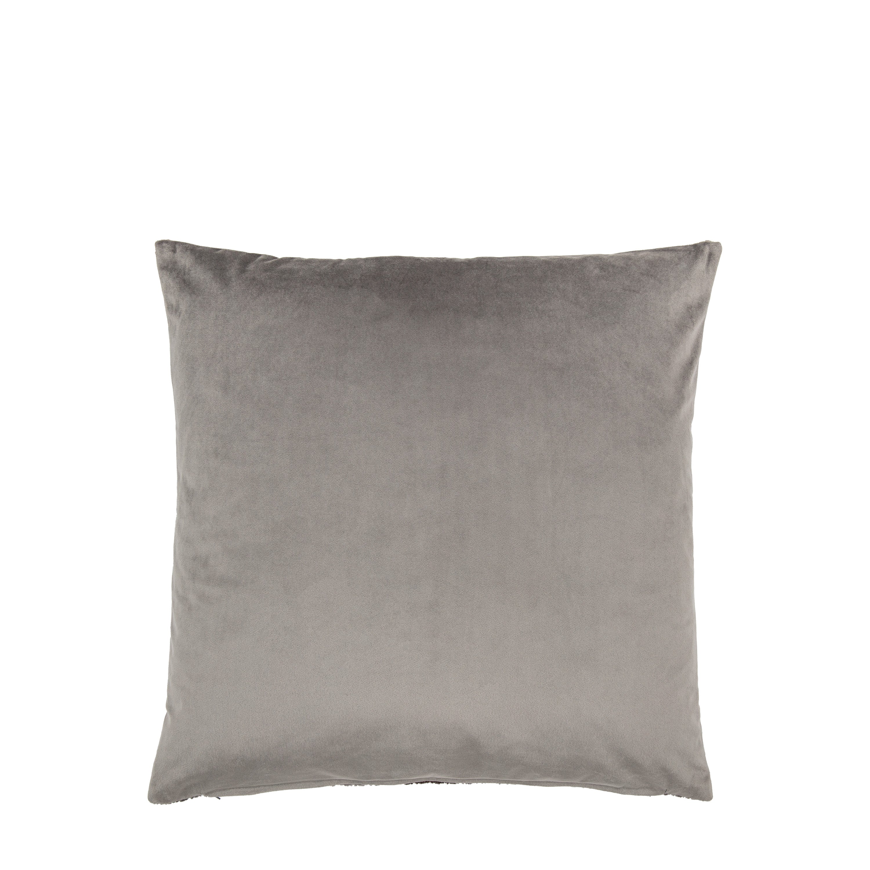 Chenille Textured Grey Square Cushion