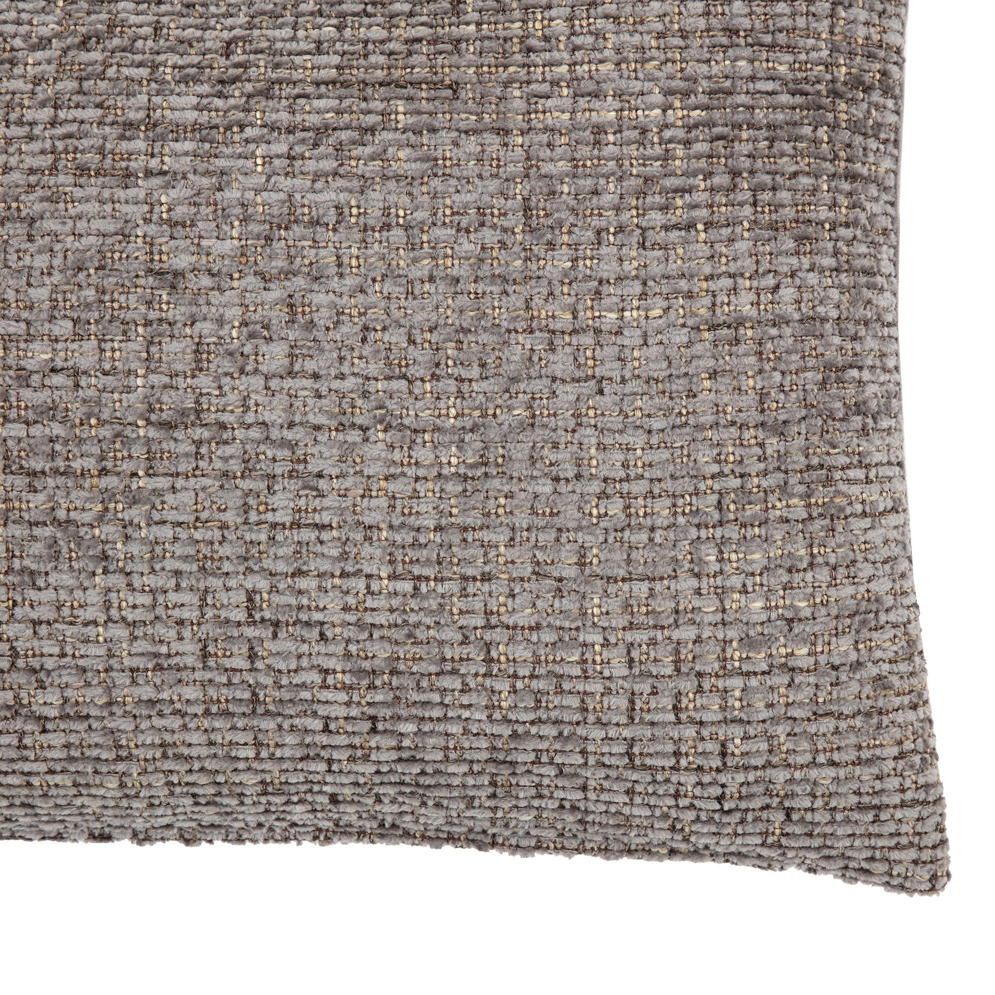Chenille Textured Grey Square Cushion