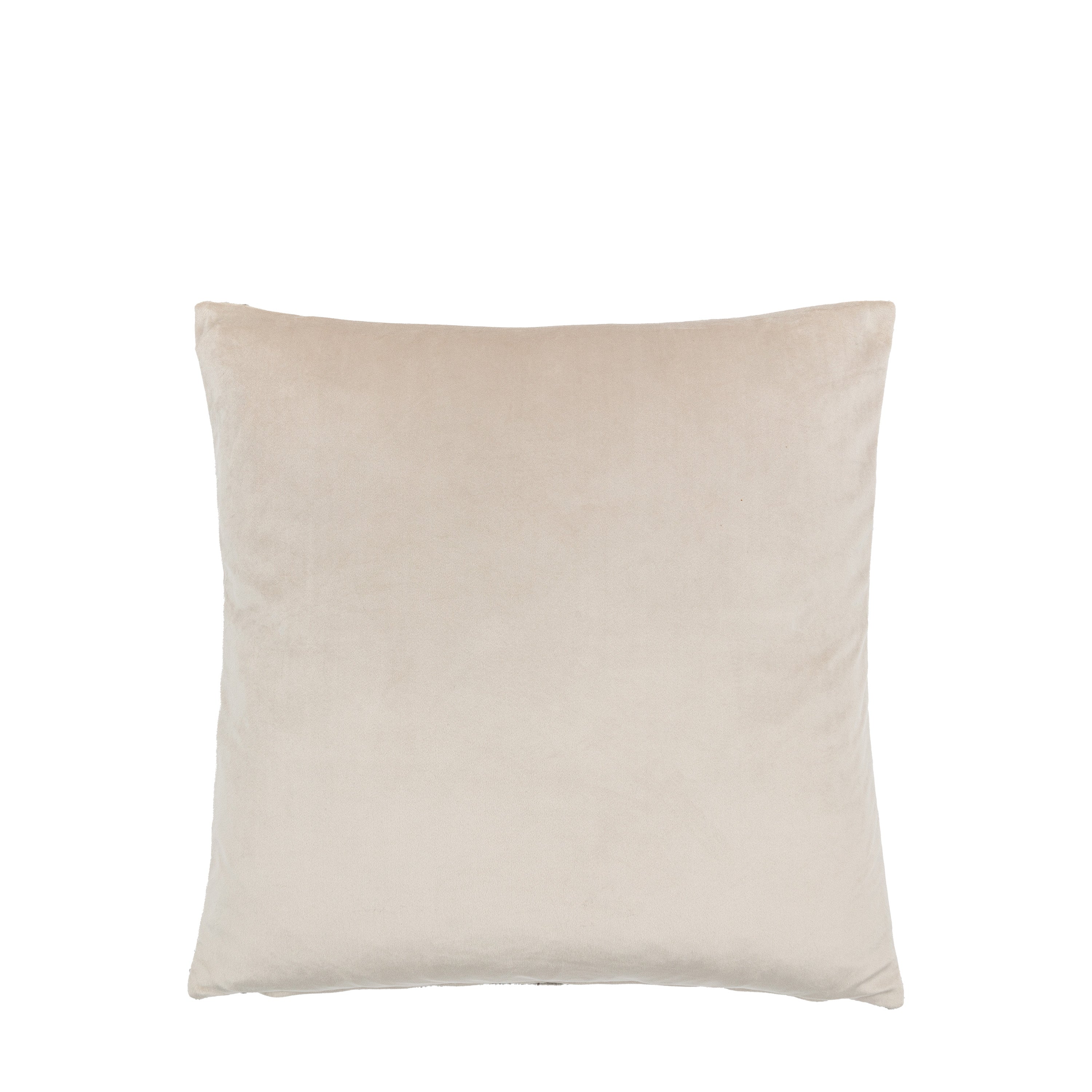 Chenille Textured Taupe Square Cushion