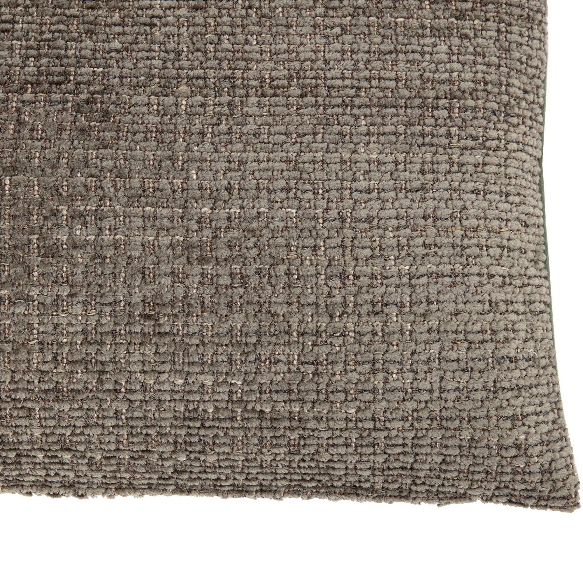 Chenille Textured Taupe Square Cushion