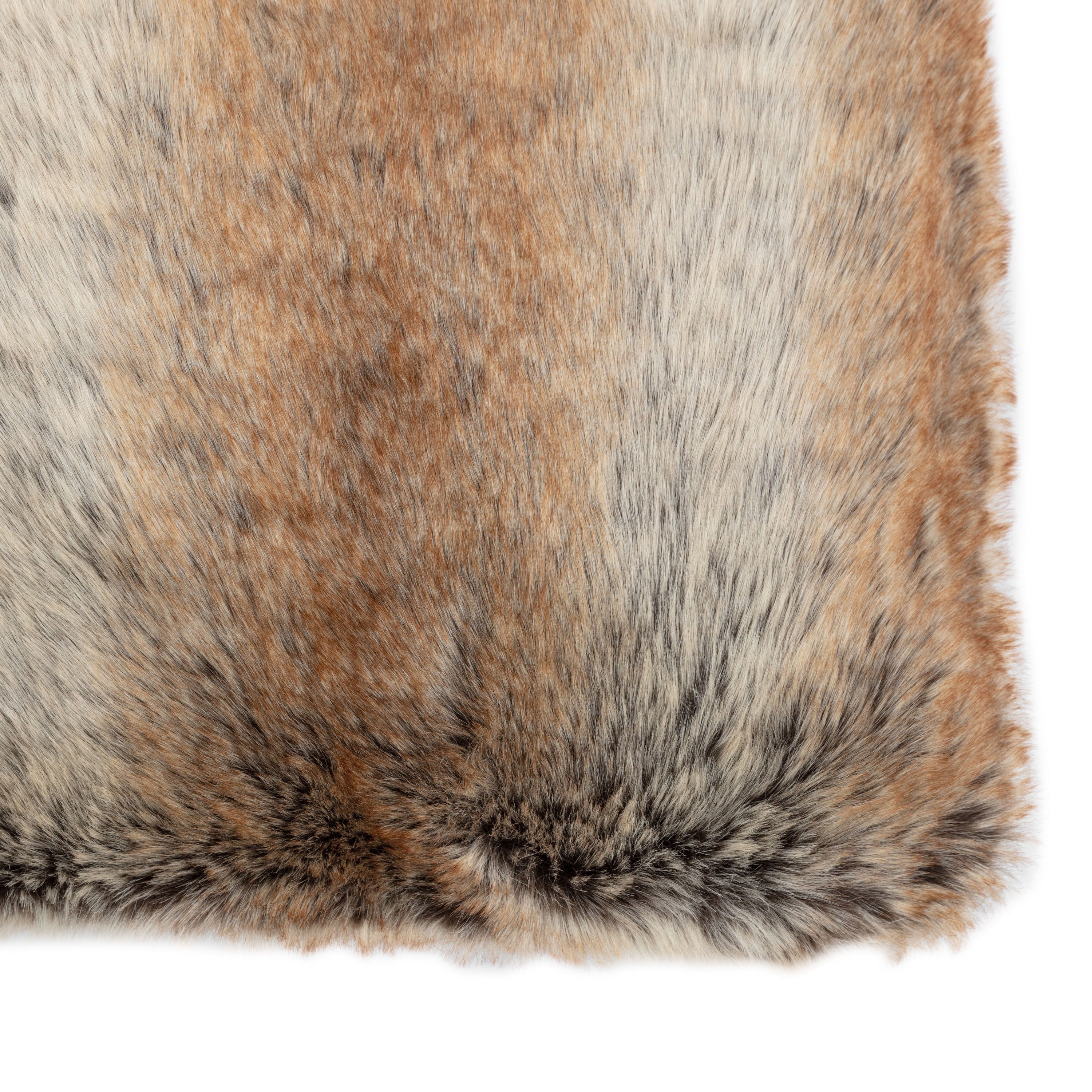 Husky Faux Fur Square Cushion
