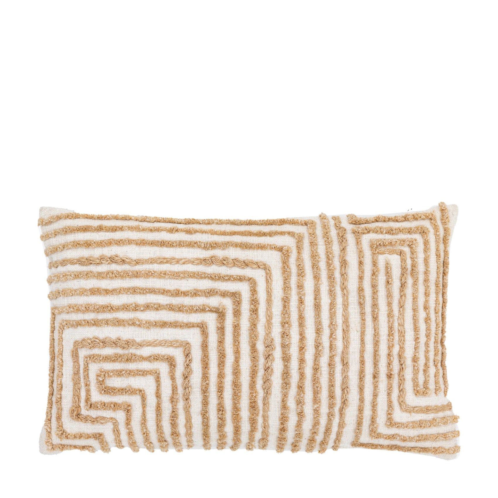 Viola Geometric Natural Rectangle Cushion
