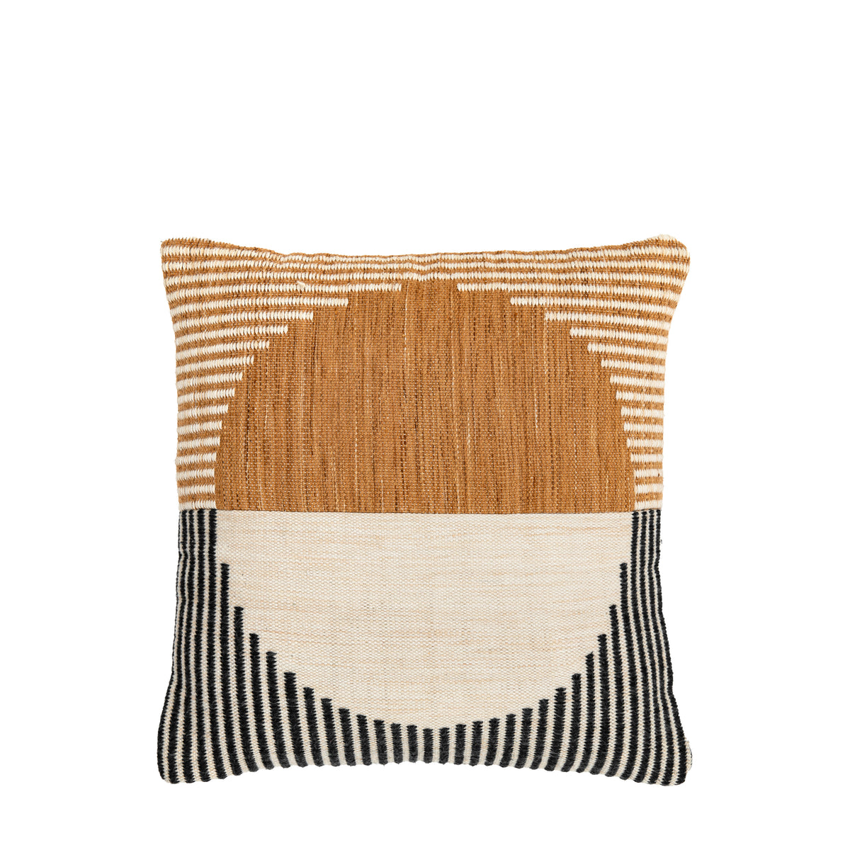 Bowen Geometric Cream & Rust Square Cushion