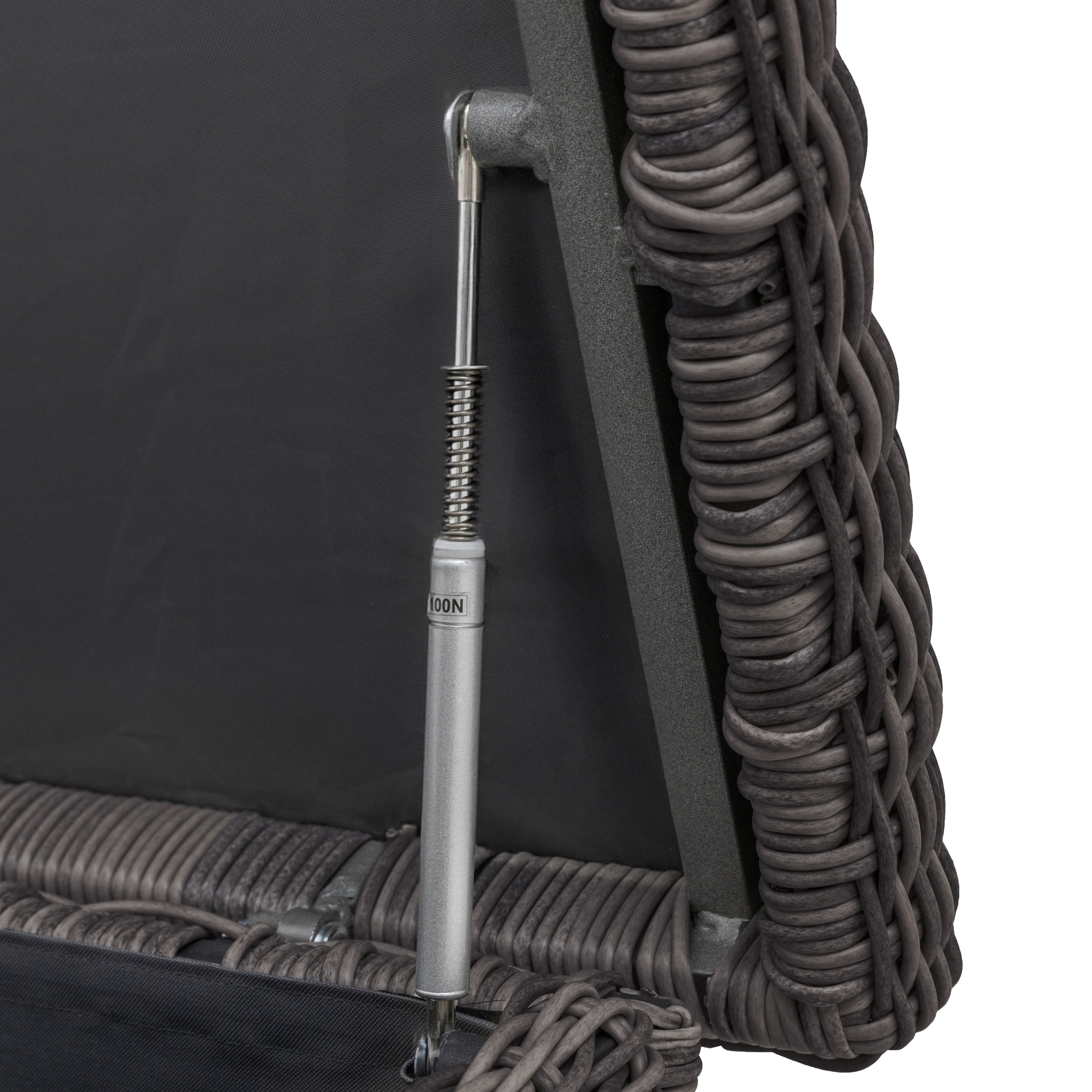 Calcott Slate Black Grey Rattan Outdoor Storage Box