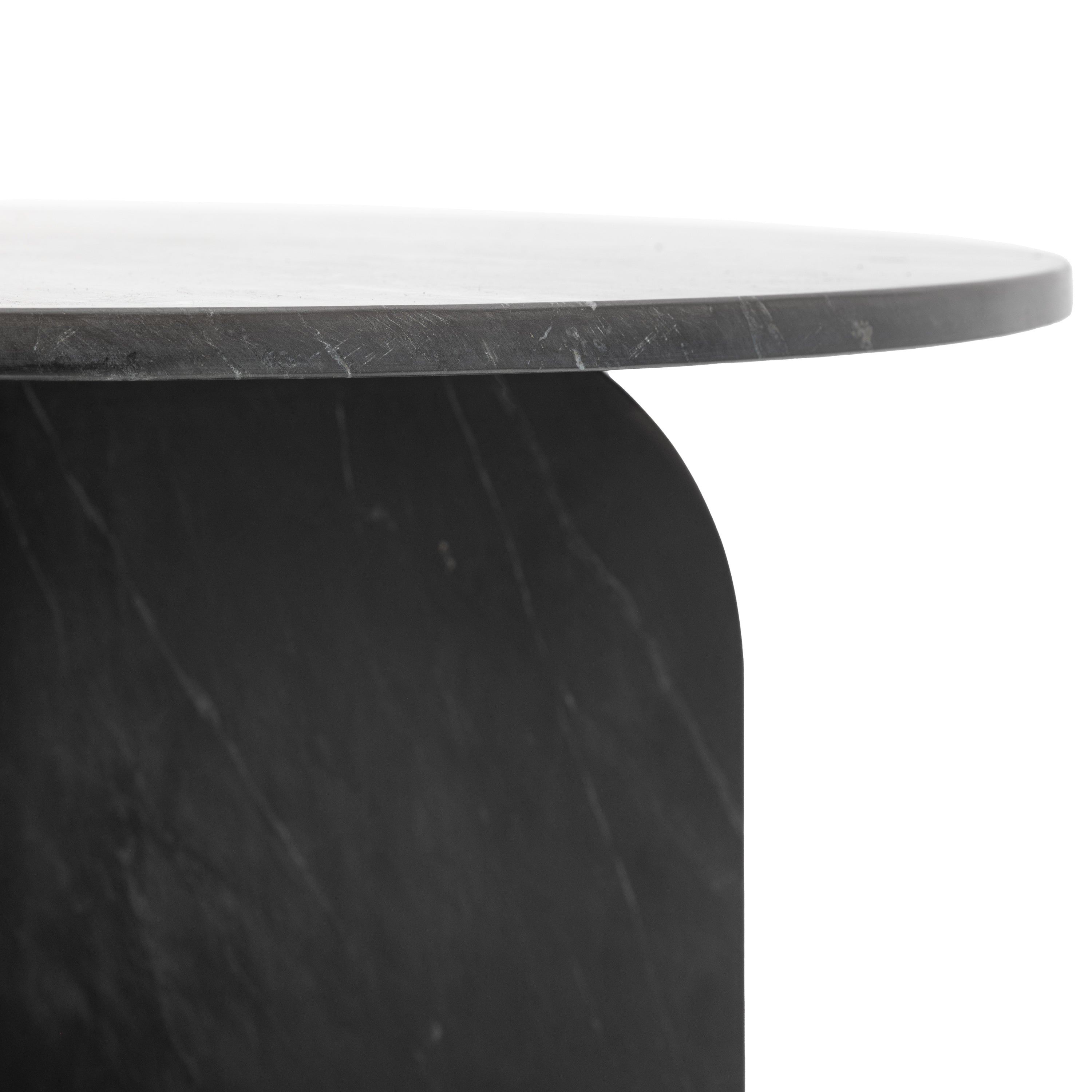 Dario Black Marble Round Coffee Table