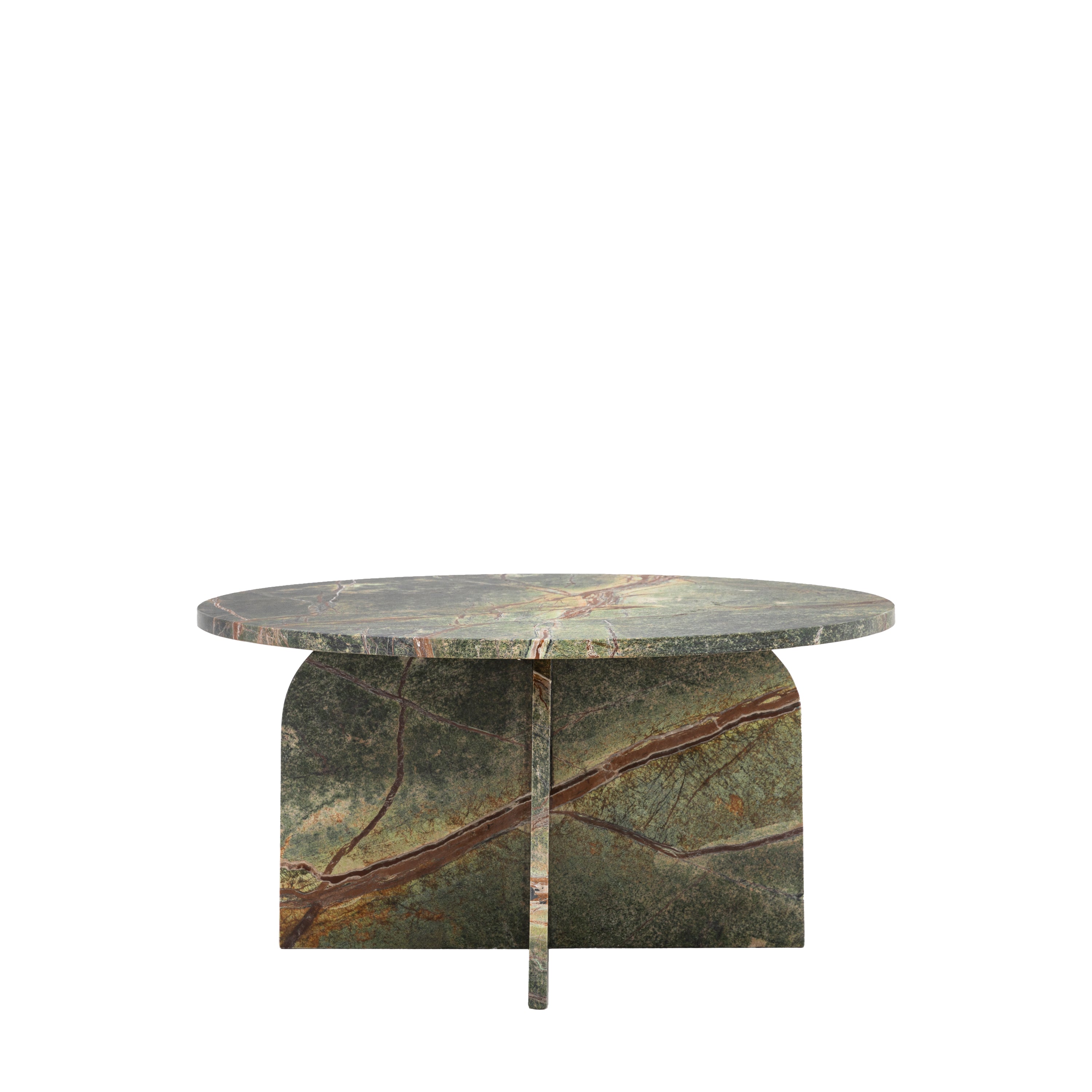 Dario Green Ember Marble Round Coffee Table