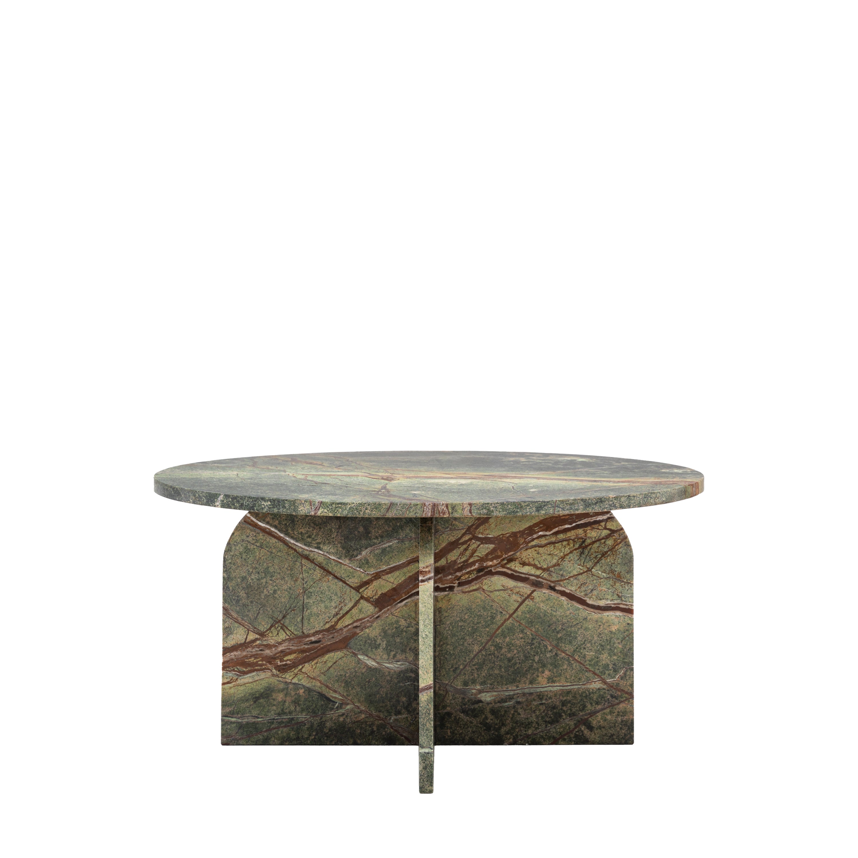 Dario Green Ember Marble Round Coffee Table
