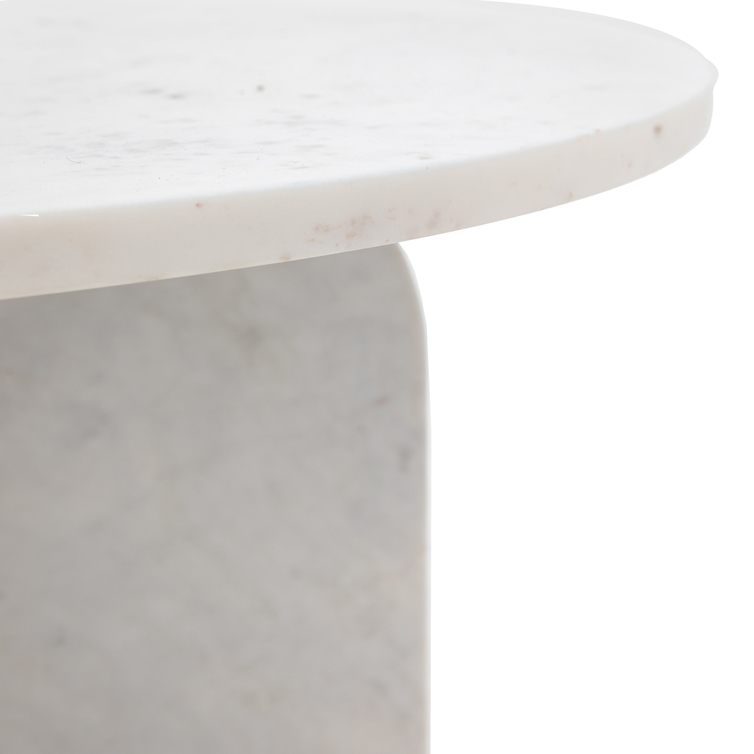 Dario White Marble Round Coffee Table