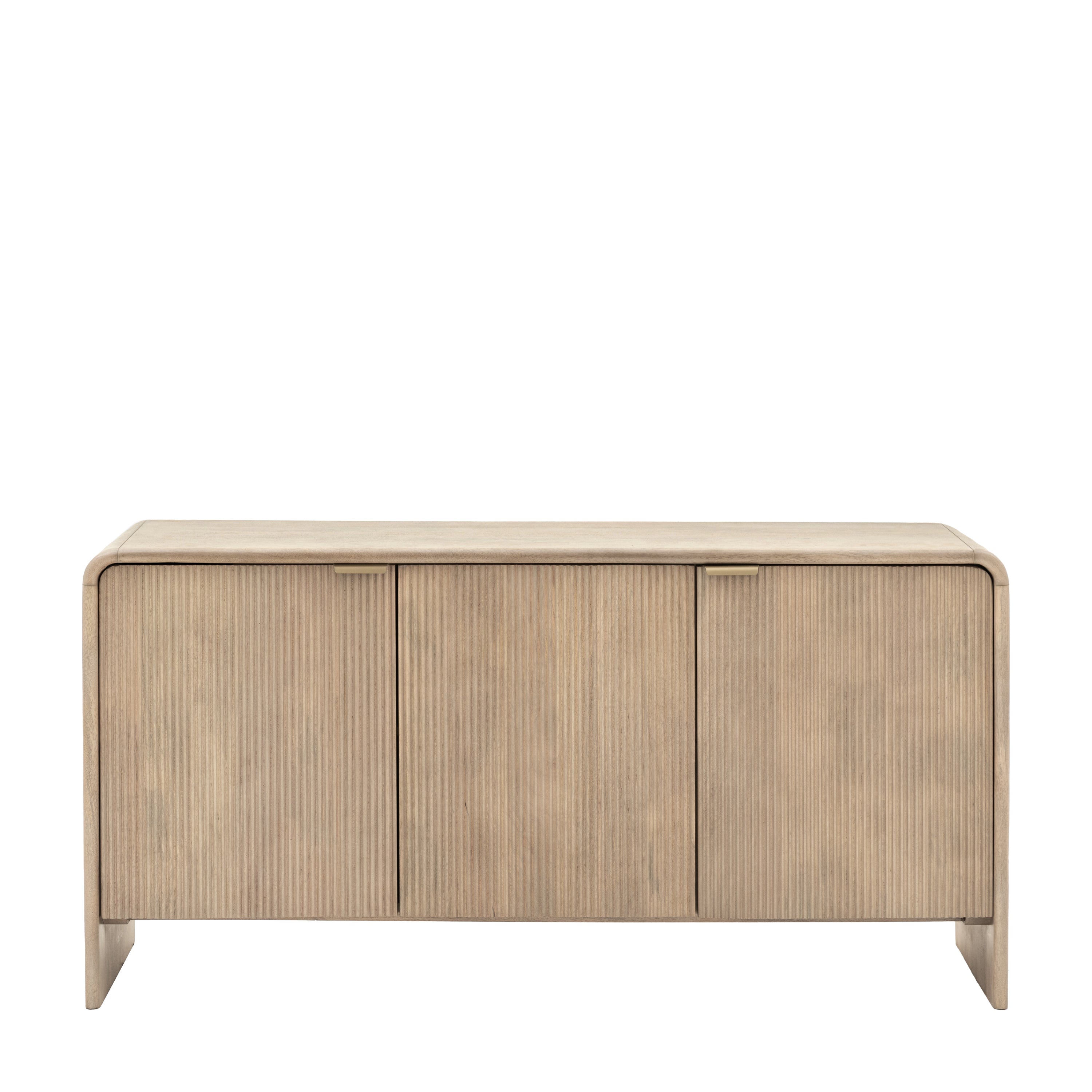 Antrury Natural Mango Wood Curved Sideboard
