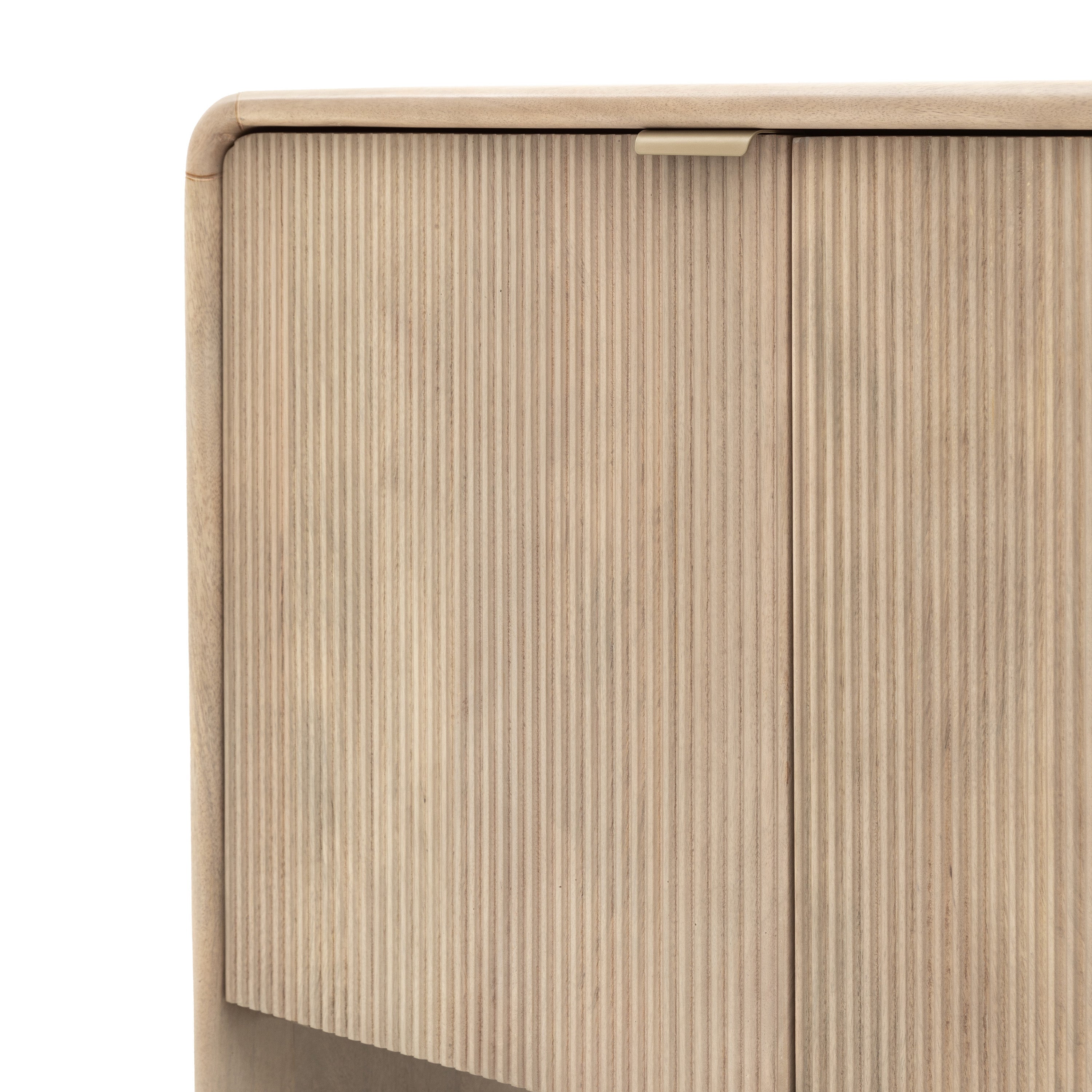 Antrury Natural Mango Wood Curved Sideboard