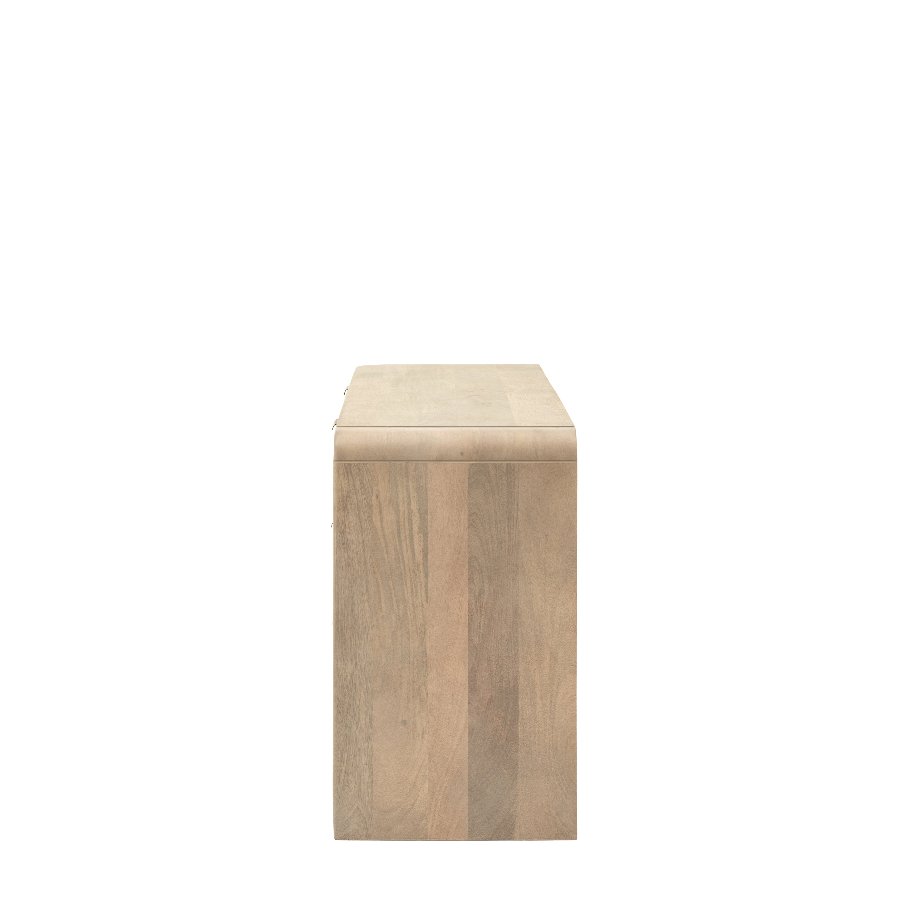 Antrury Natural Mango Wood Curved XL Chest of Drawers