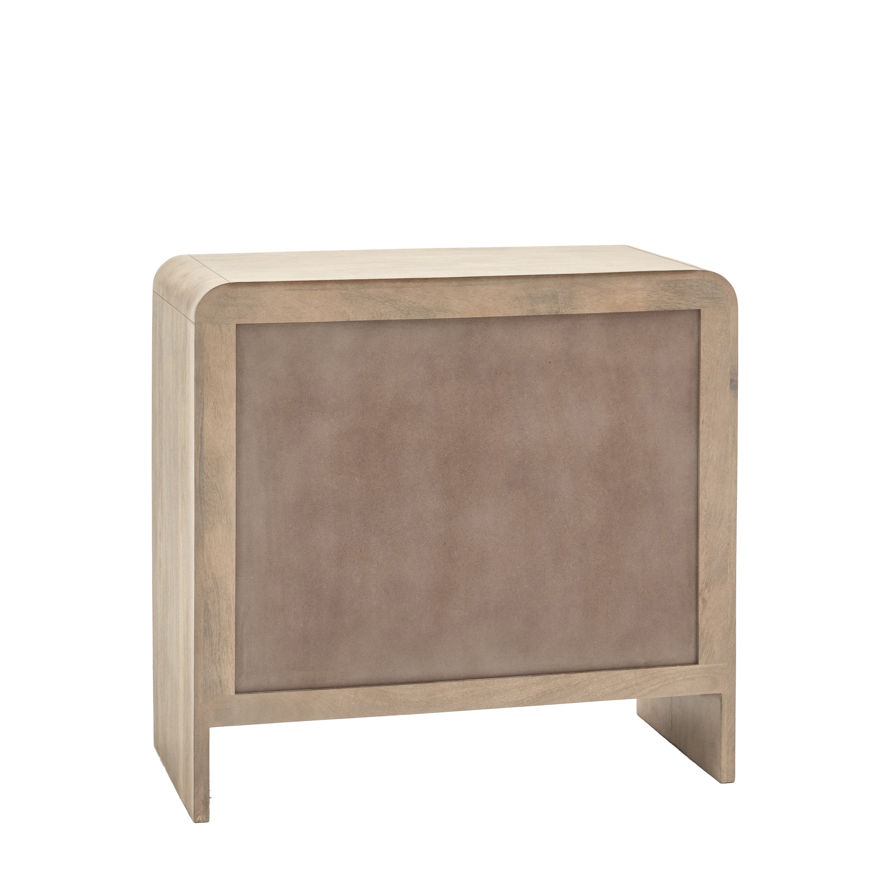 Antrury Natural Mango Wood Curved Chest of Drawers