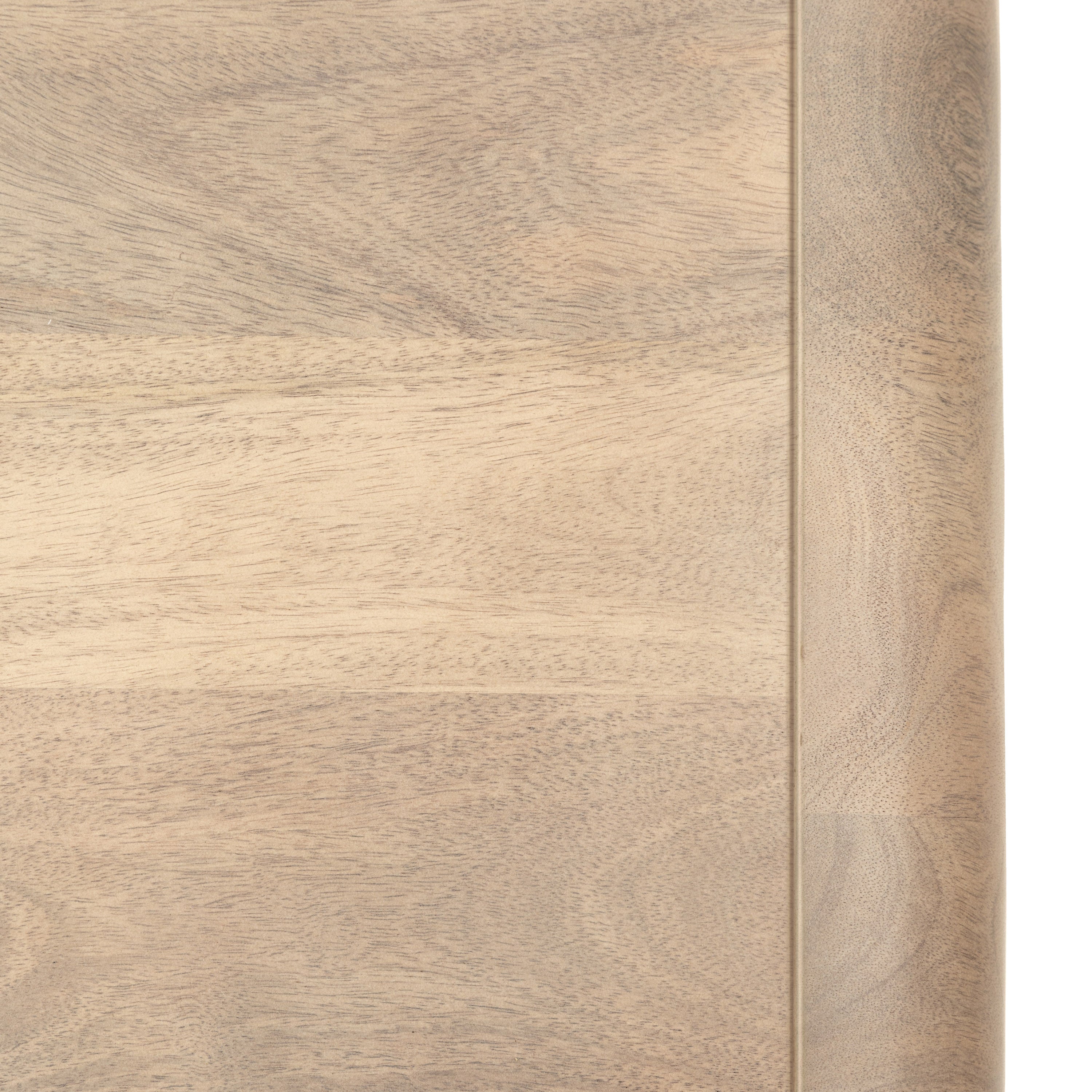 Antrury Natural Mango Wood Curved Bedside Table Wide