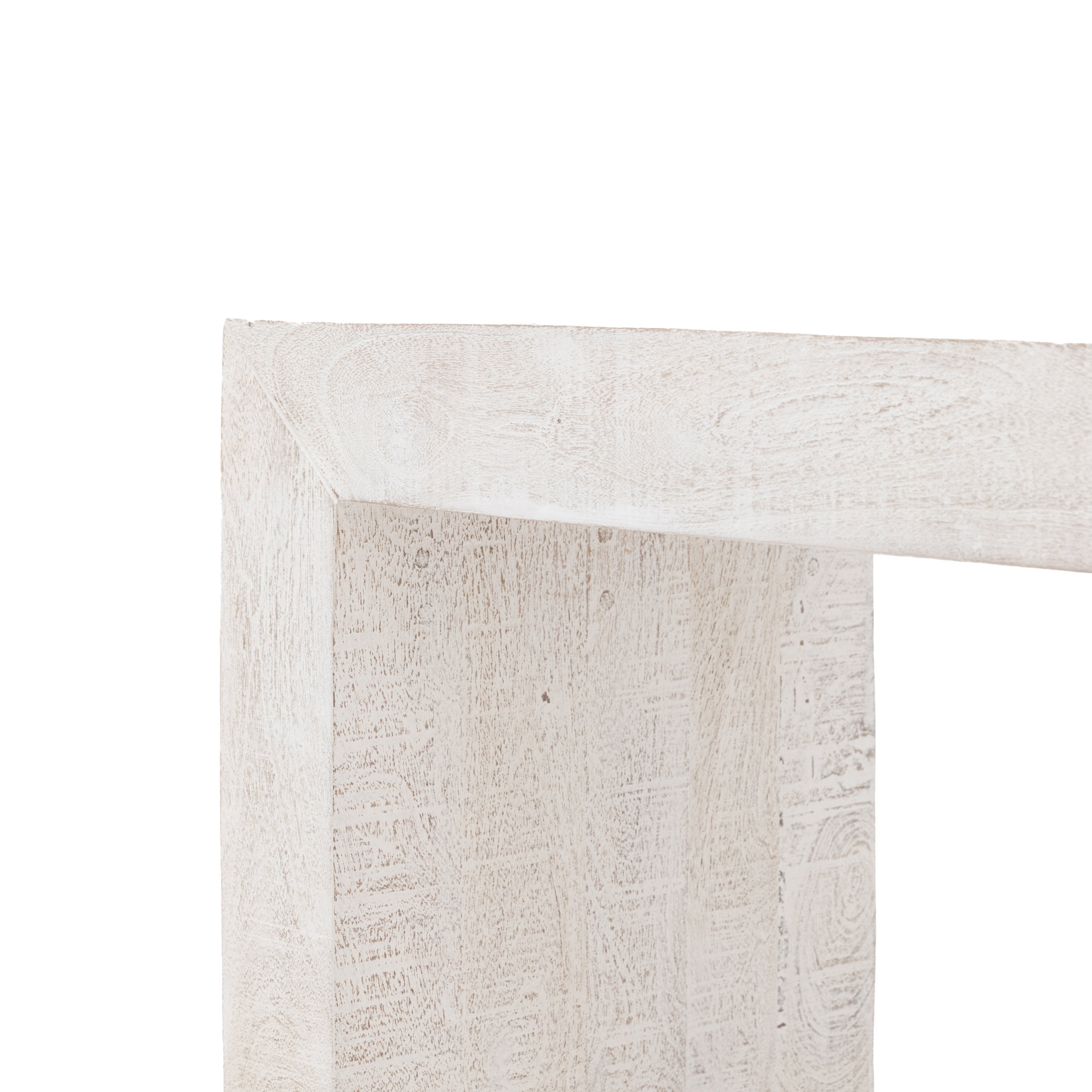 Eldora Whitewash Mango Wood Dining Bench