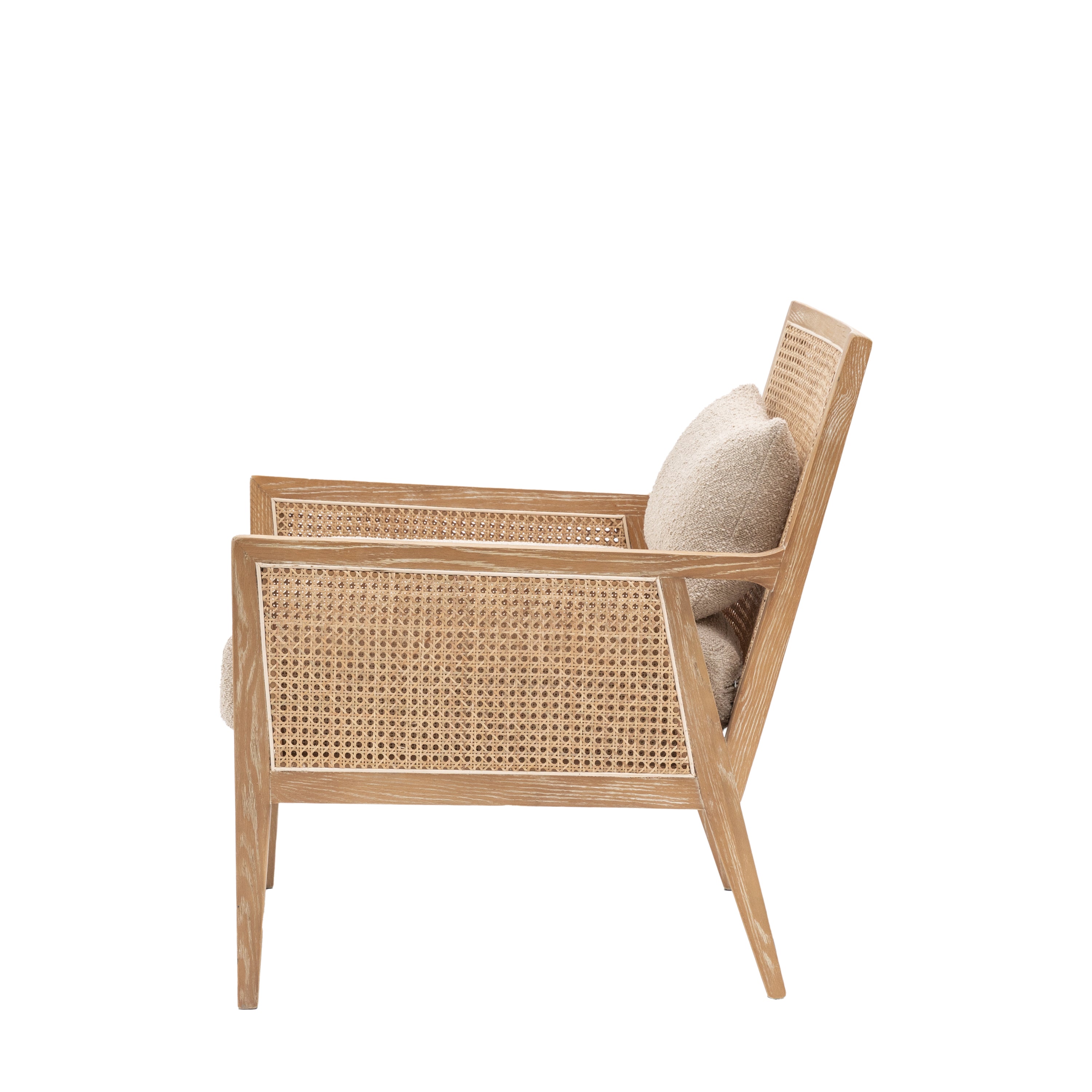 Yatomi Natural Ash Wood & Rattan Armchair