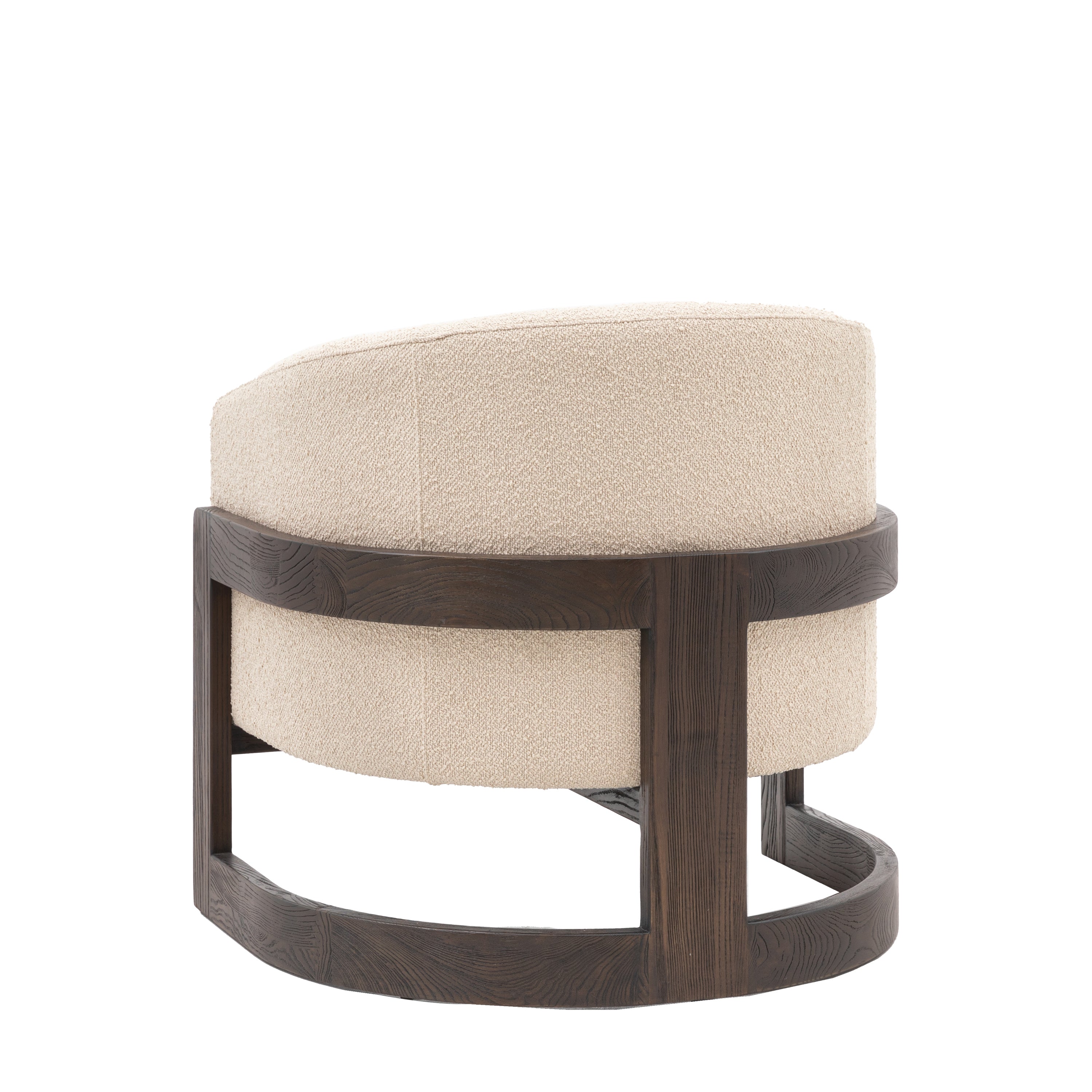 Daniela Curved Cream Boucle Armchair