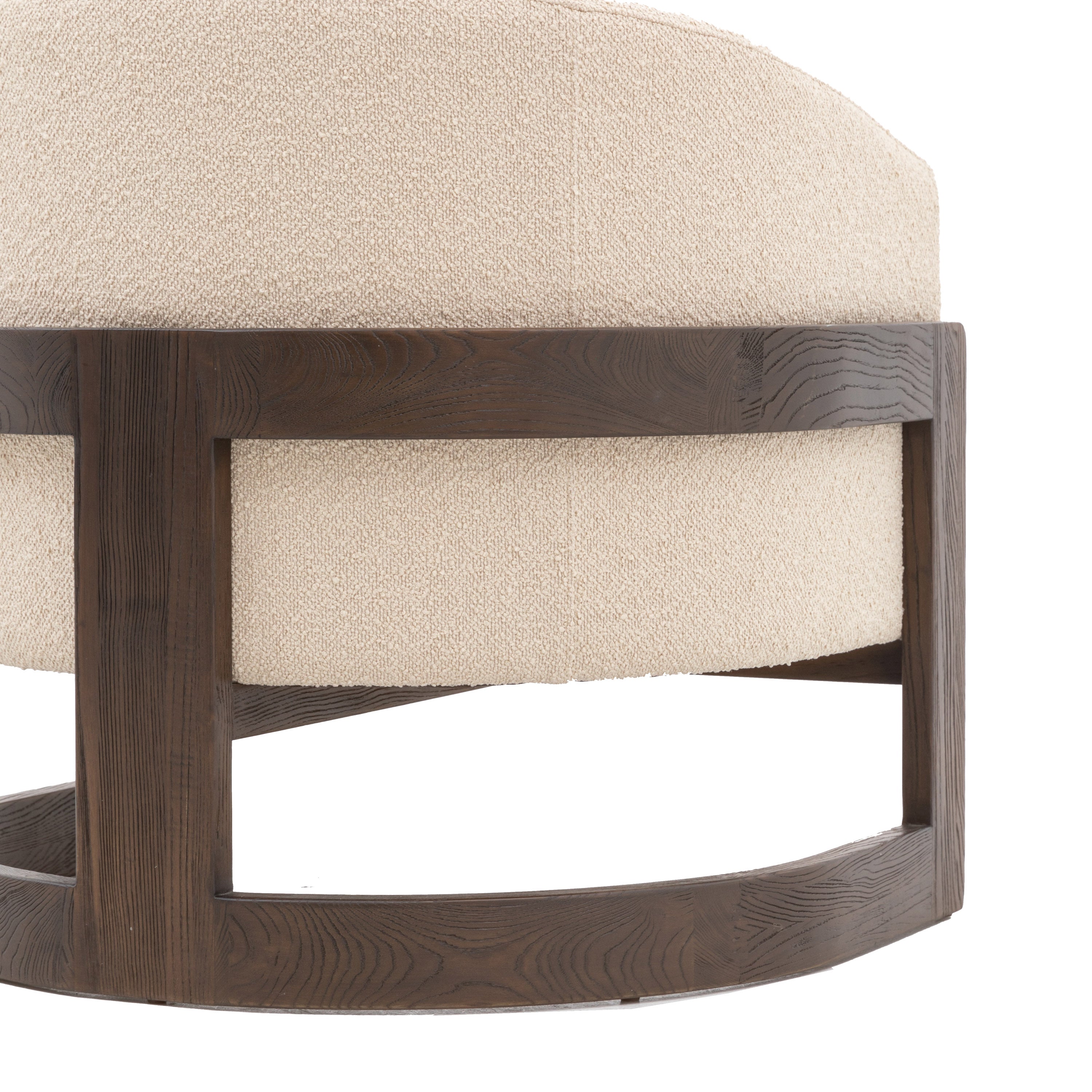 Daniela Curved Cream Boucle Armchair