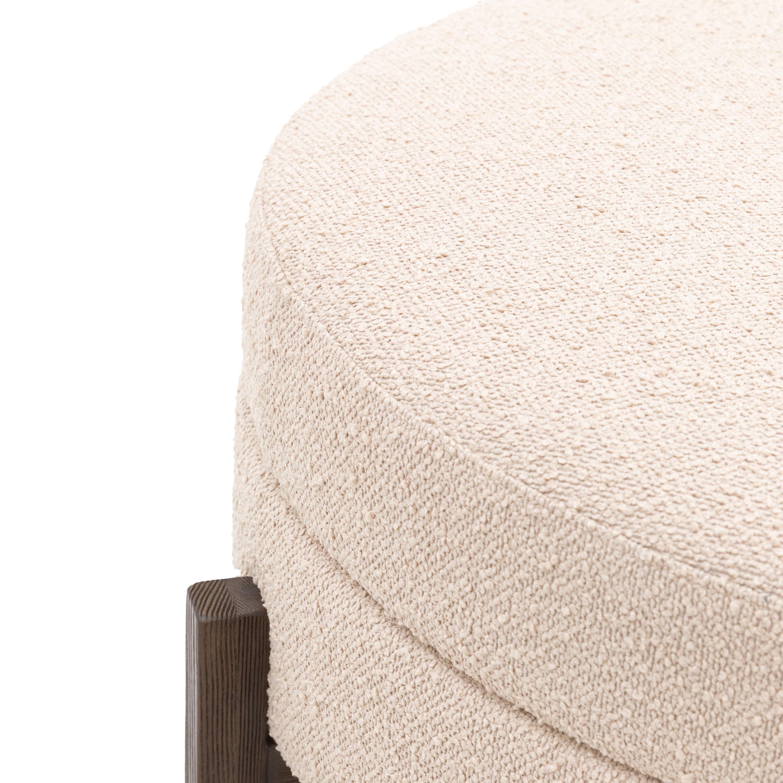 Daniela Cream Boucle Round Ottoman Footstool