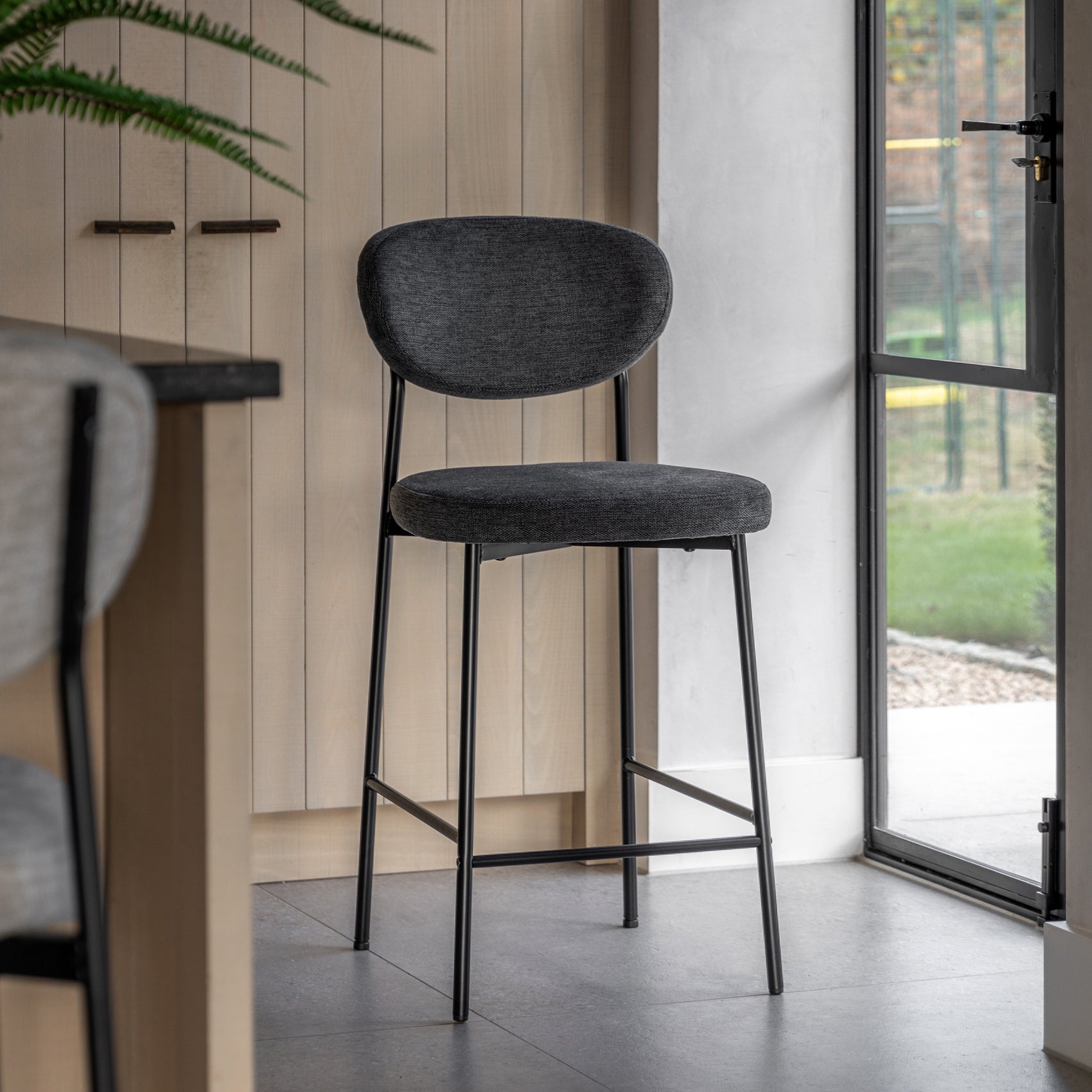 Set of 2 Oppo Charcoal Bar Stool