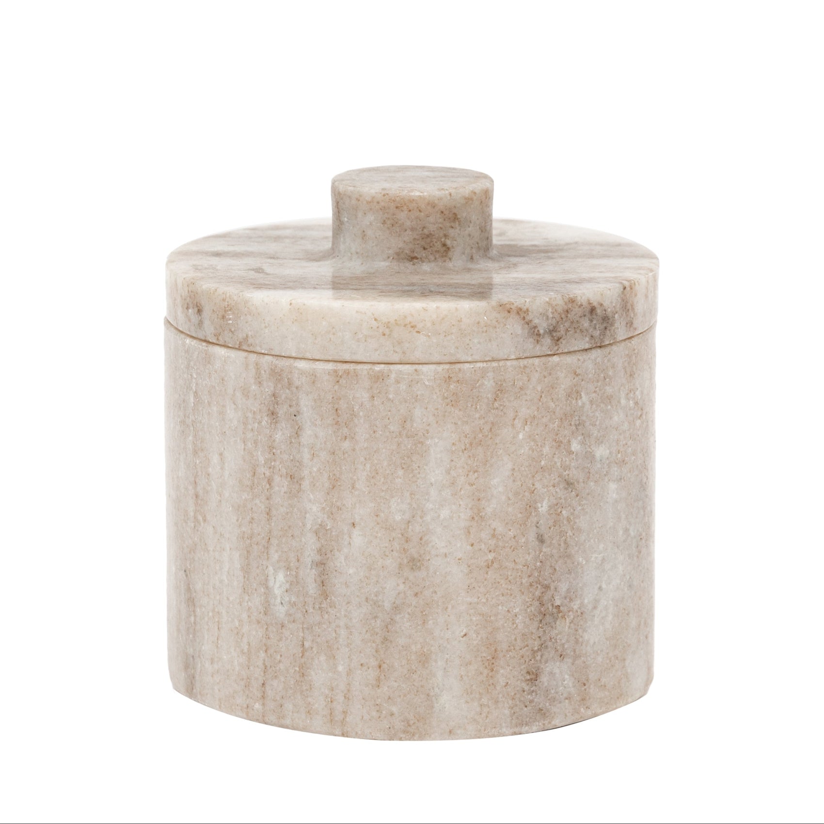 Vinaros Natural Marble Wide Storage Jar