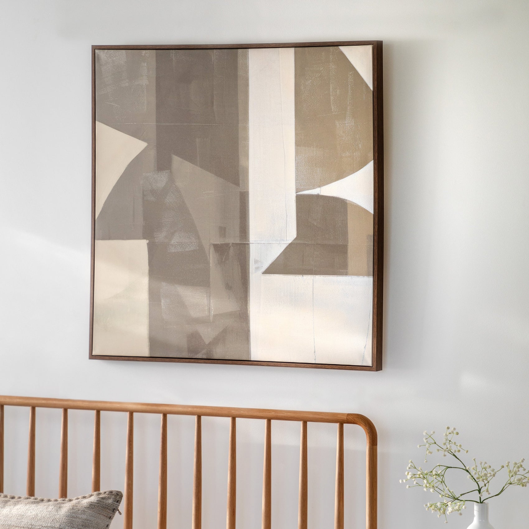 Cemento Abstract Framed Canvas Wall Art