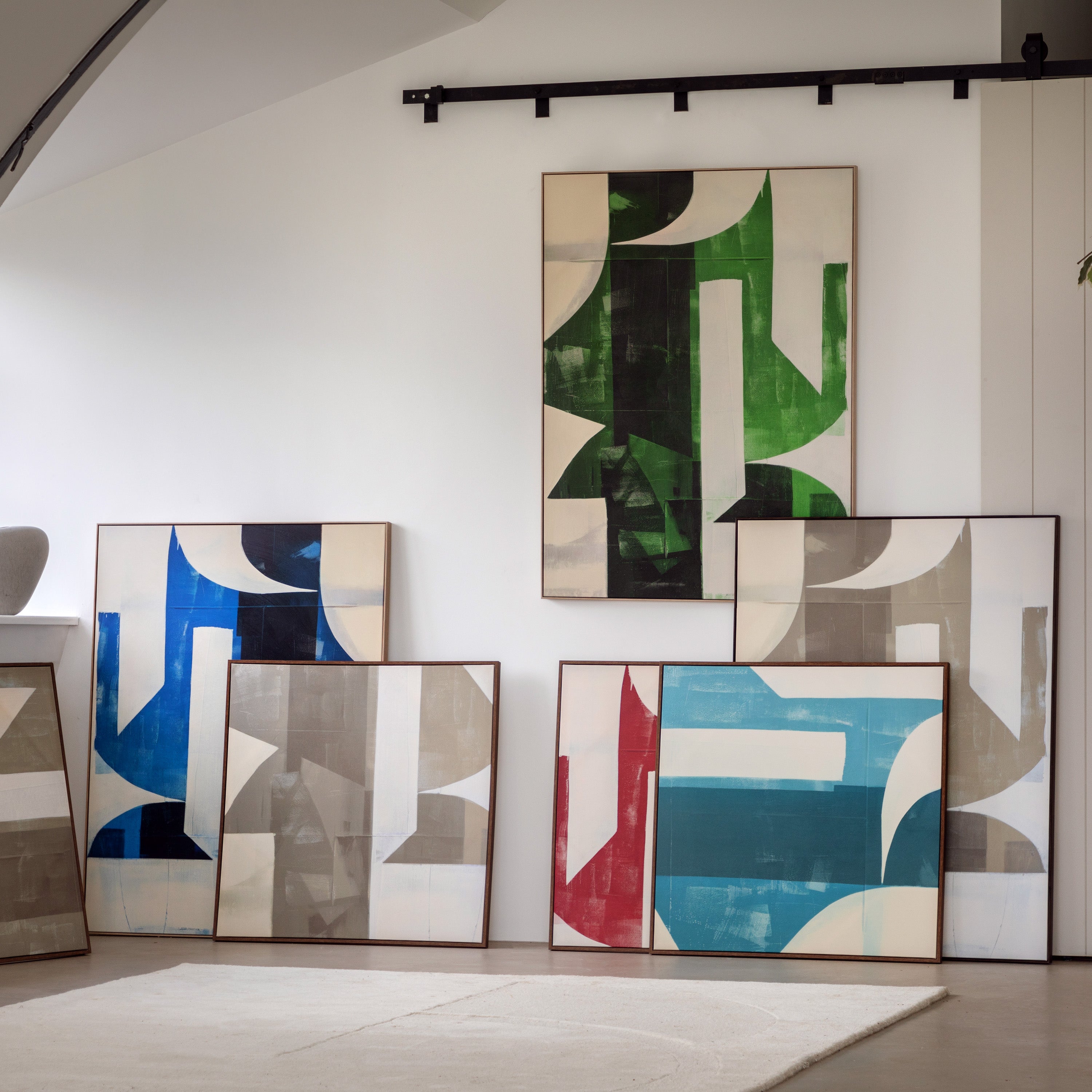 Chang Abstract Framed Canvas Wall Art