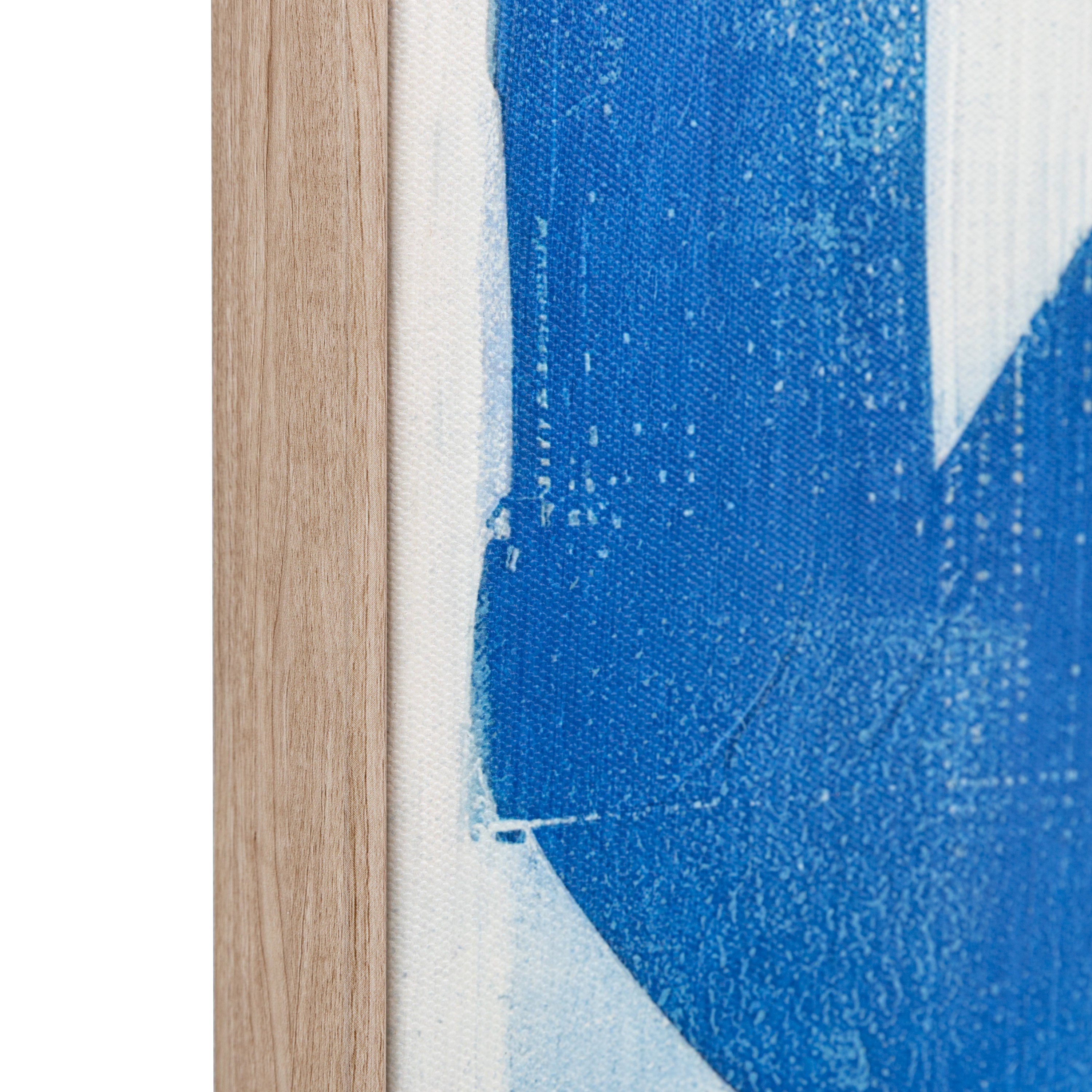 Cobalt Blue Abstract Framed Canvas Wall Art