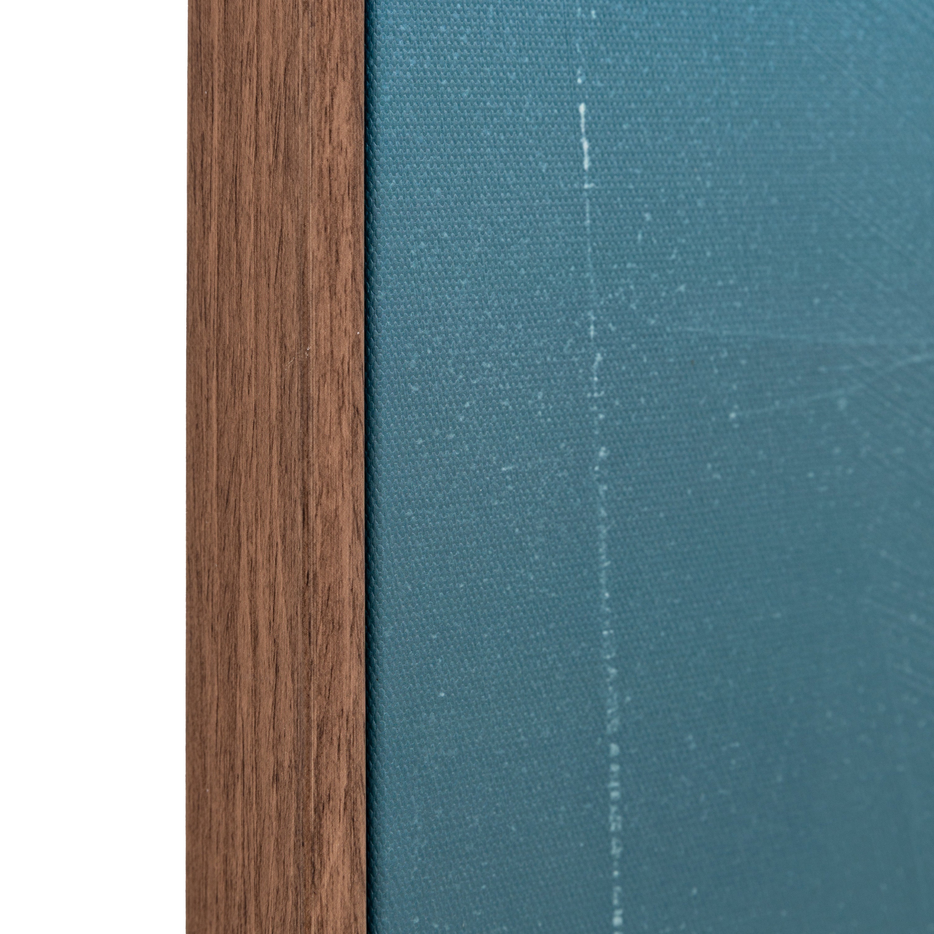 Topaz Teal Blue Abstract Framed Canvas Wall Art