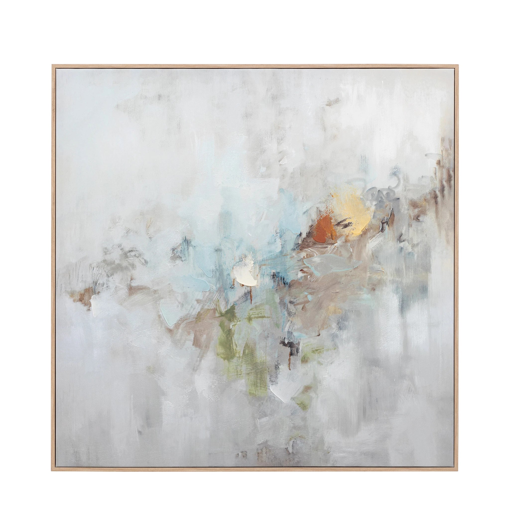 Ambershore New Day Grey Framed Canvas Wall Art