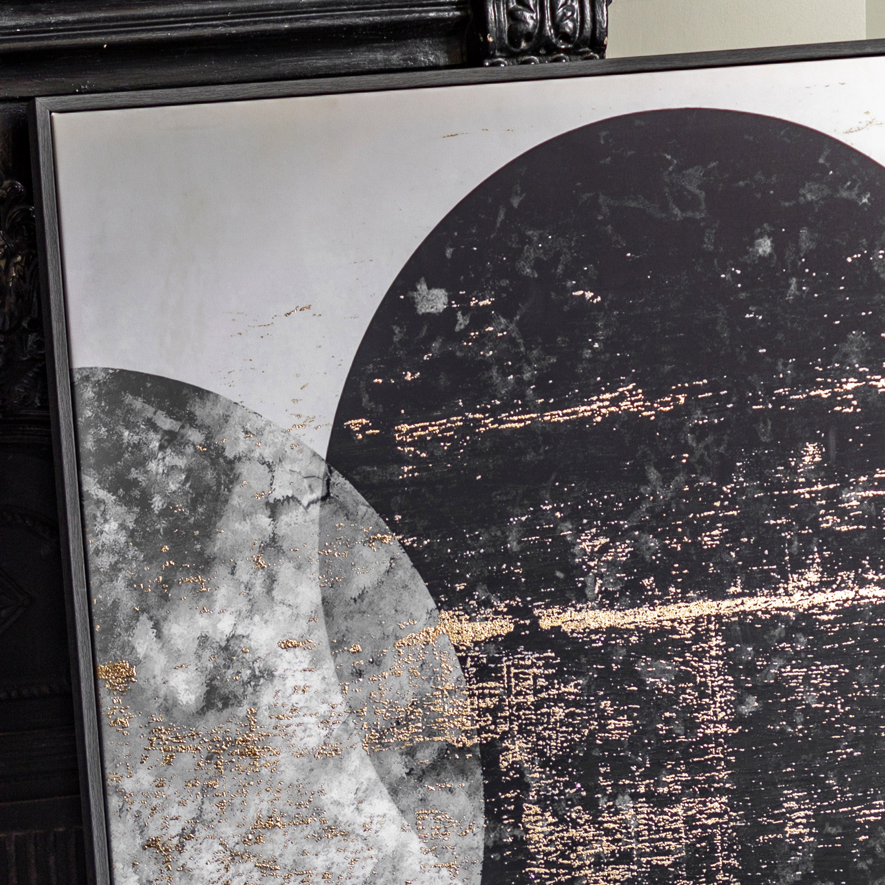 Set of 2 Orbit Framed Canvas Wall Art