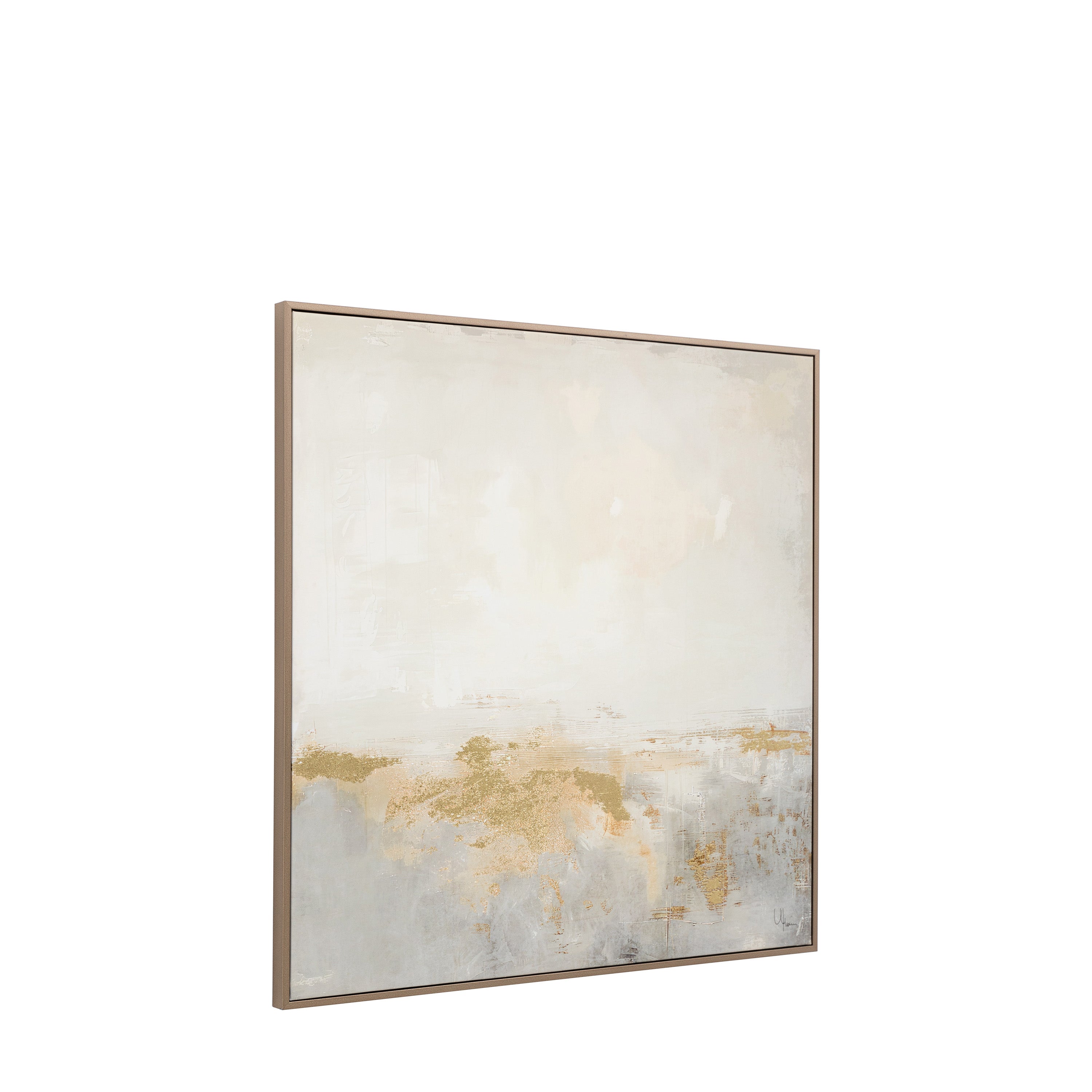 Ethereal Golden Sunset Framed Canvas Wall Art