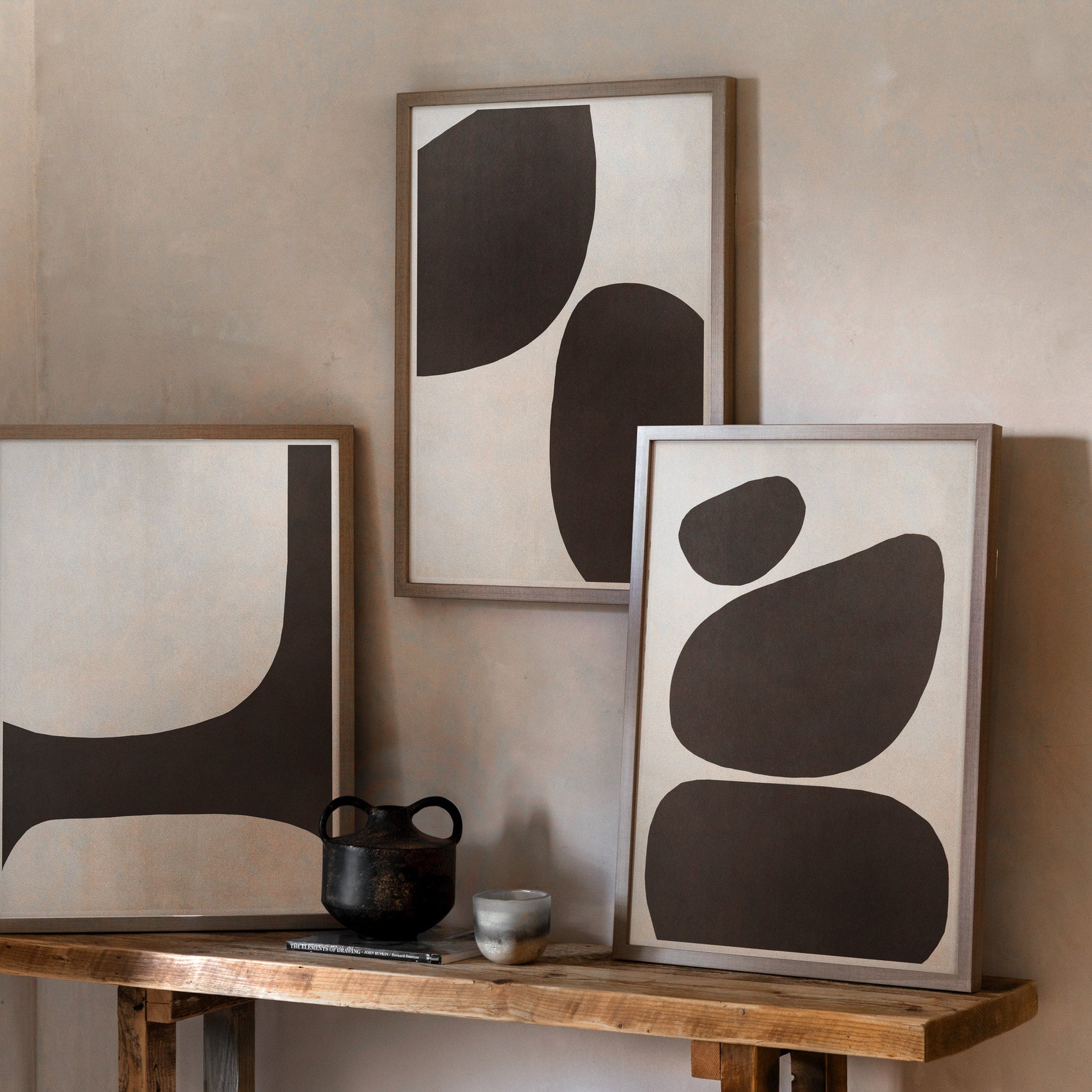 Set of 3 Avonlane Collection Framed Canvas Wall Art