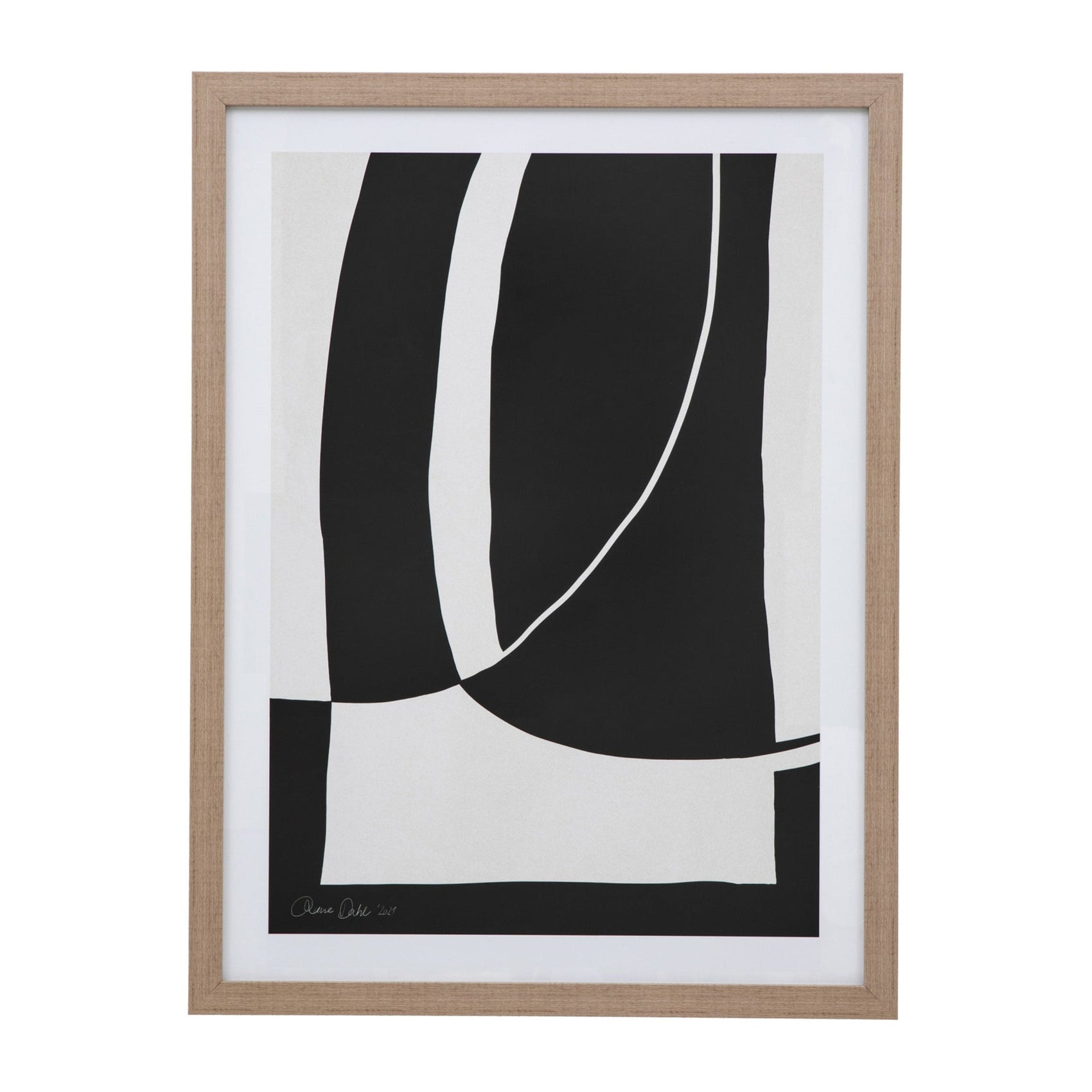 Abstract Noir et Blanc Framed Wall Art